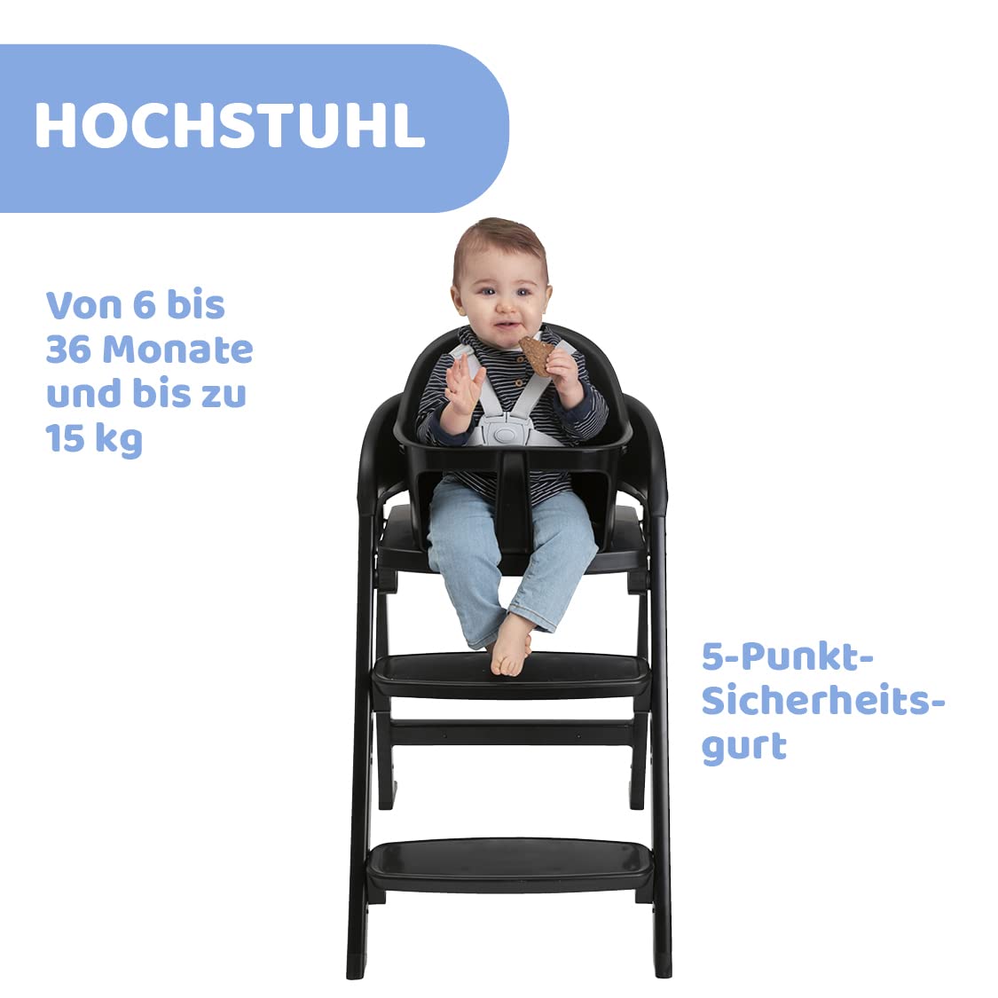 Thumbnail 2 de Chicco Crescendo Lite Entwicklungs-Hochstuhl – 3 Configurations, von 6 Monaten bis 110 kg