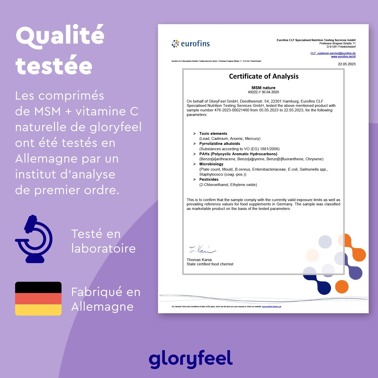 Detalle de MSM avec Vitamine C 2000 mg – 365 comprimés véganes pour les os, les articulations et le système immunitaire