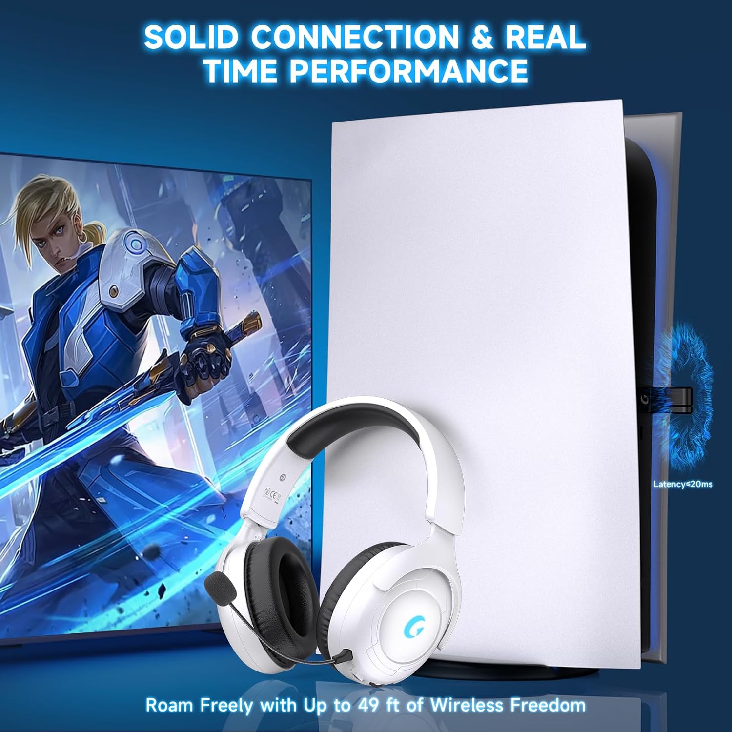 Thumbnail 1 de Rumoon wireless gaming headset with mic