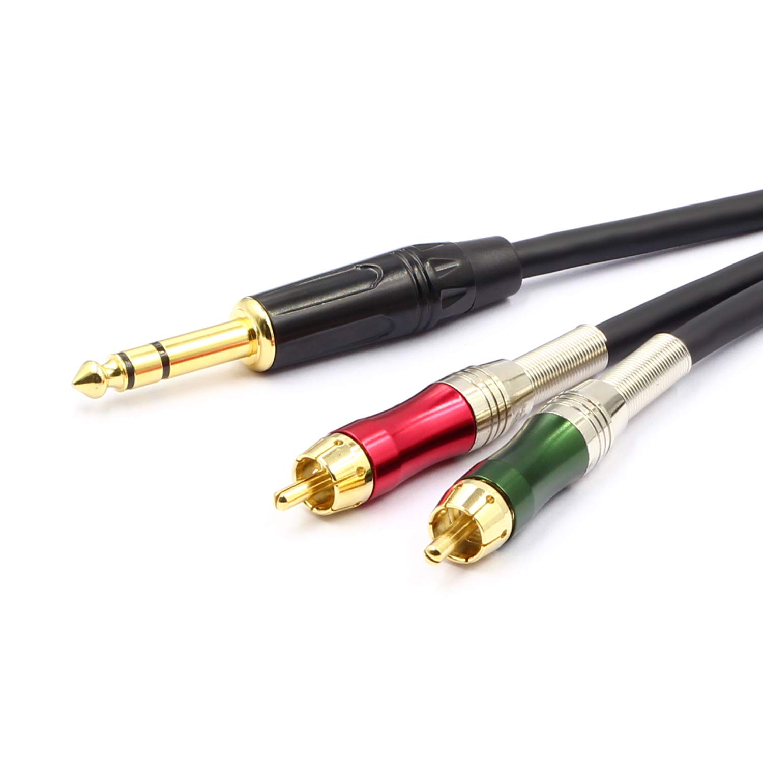 Thumbnail 2 de SiYear Gold-Plated 6.35mm TRS to Dual RCA Y Splitter Cable (0.5M)