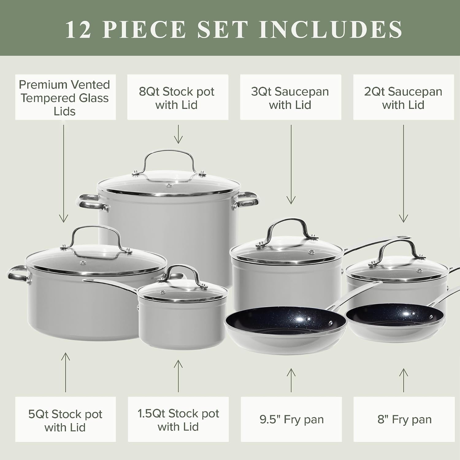 Thumbnail 6 de Nuwave Duralon Blue Cookware Set