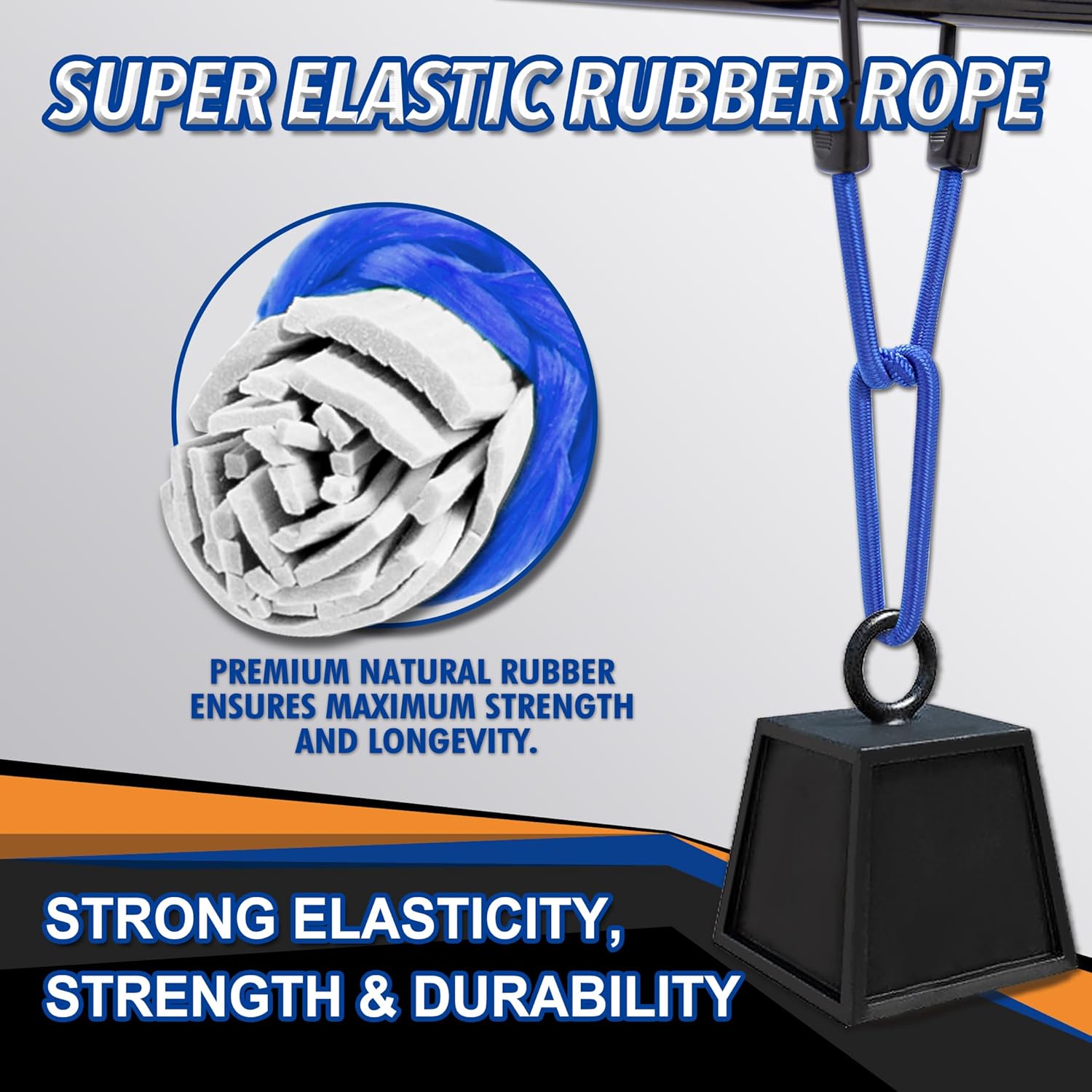 Thumbnail 2 de Cartman 32-Piece Bungee Cords Assortment Jar (with Canopy Ties & Tarp Clips)