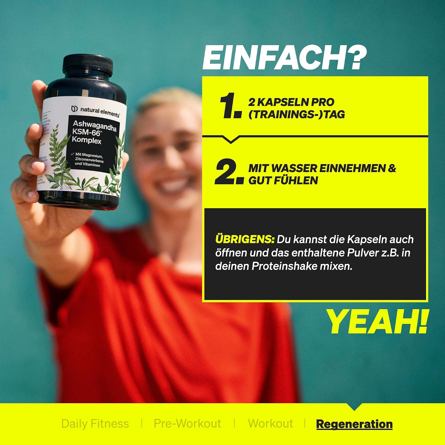 Thumbnail 4 de natural elements Ashwagandha Komplex 600 mg Kapseln