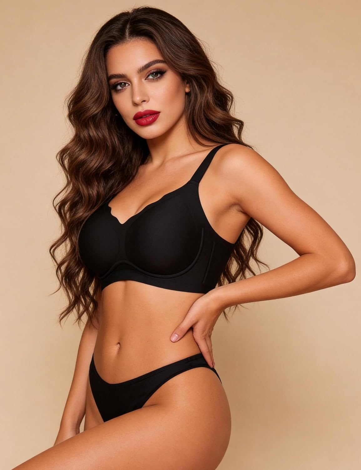 Detalle de Bresdk Soutien Gorge Femme sans Armatures : maintien renforcé et invisibilité au quotidien