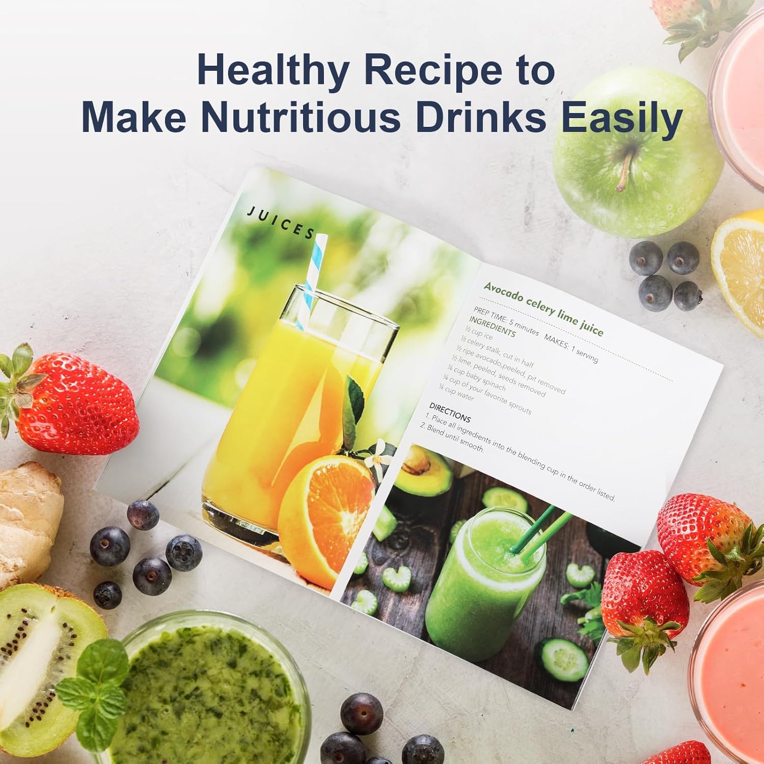 Thumbnail 6 de KOIOS Smoothie Blender 900W Personal Blender with 2 Portable 22oz Cups (Grey Blue)