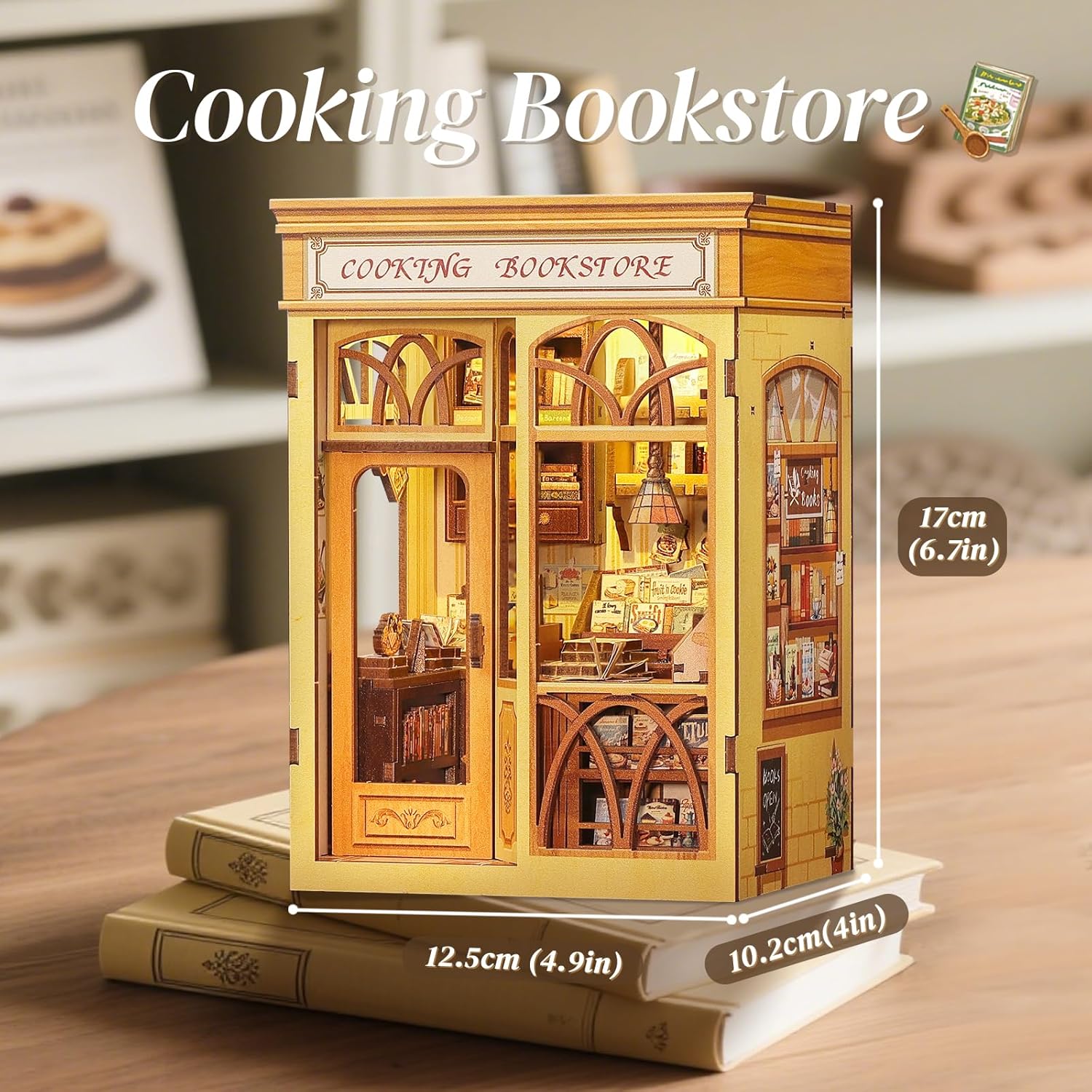 Detalle 2 de CUTEBEE Book Nook Kit 3D con luces LED