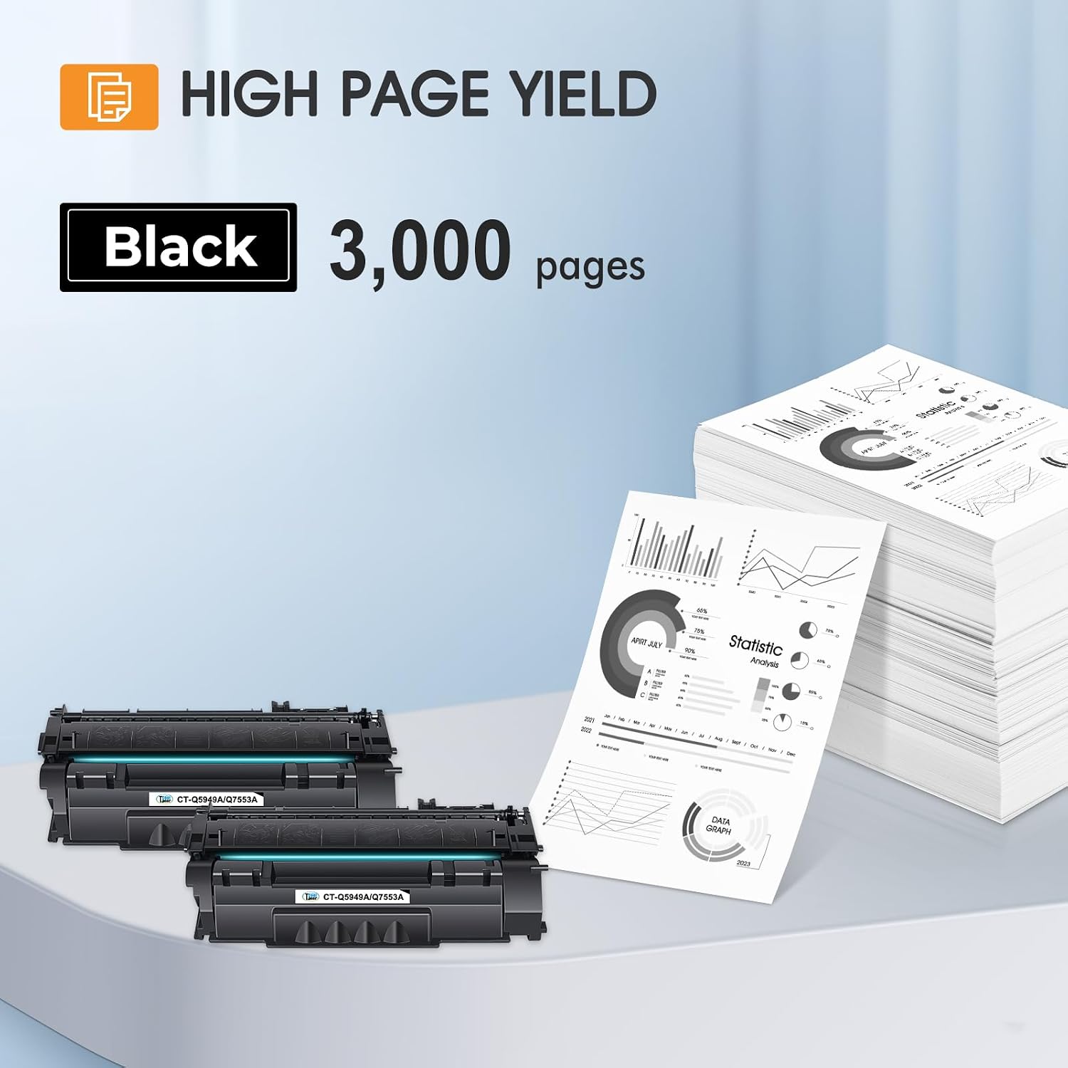 Thumbnail 2 de Cool Toner 49A 49X Toner Cartridge, Black 2-Pack for HP LaserJet 1320
