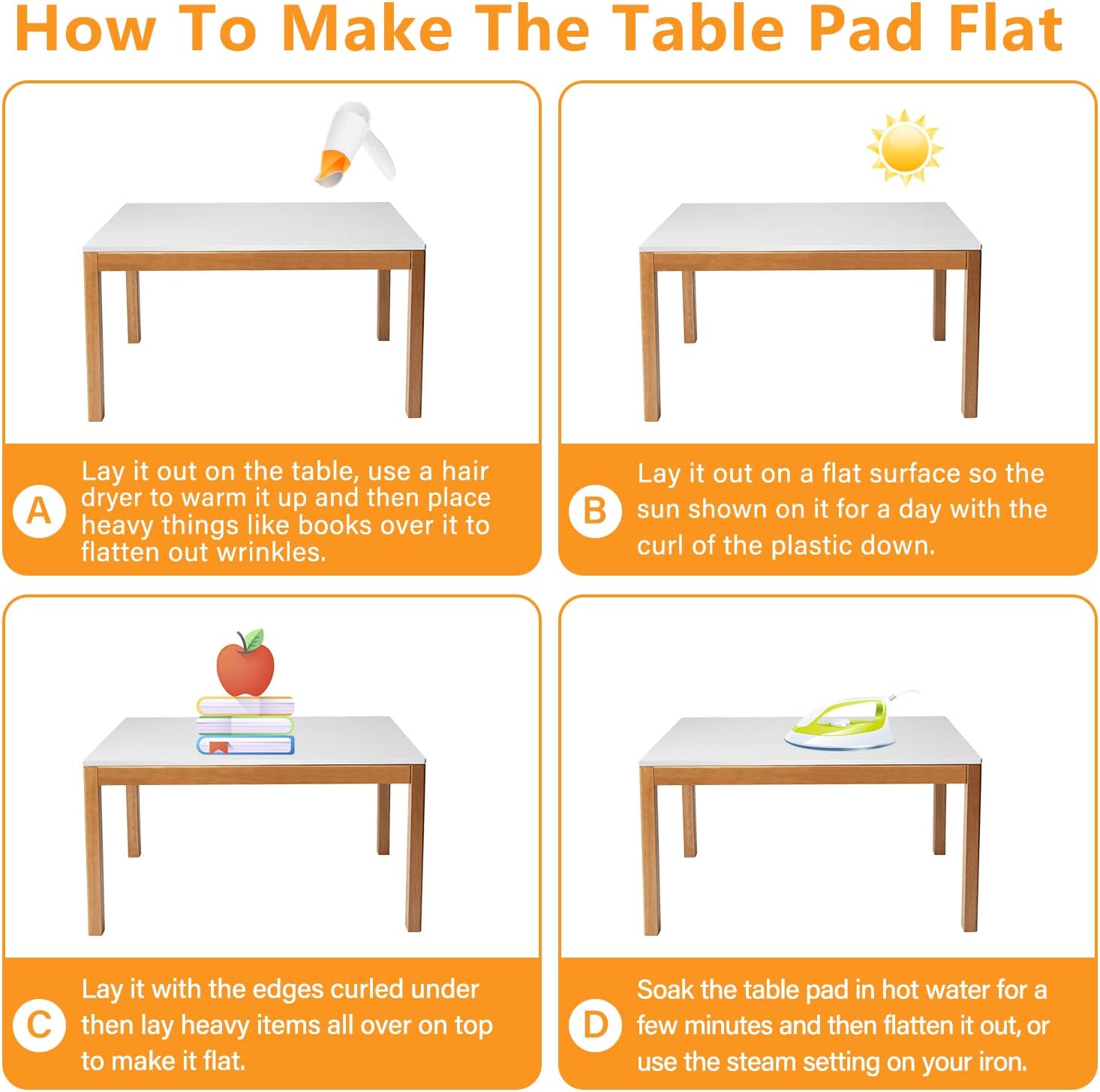 Thumbnail 6 de VeeCano 30x60 Inch Clear Table Cover Protector: Thick PVC Shield for Dining, Desk, and More