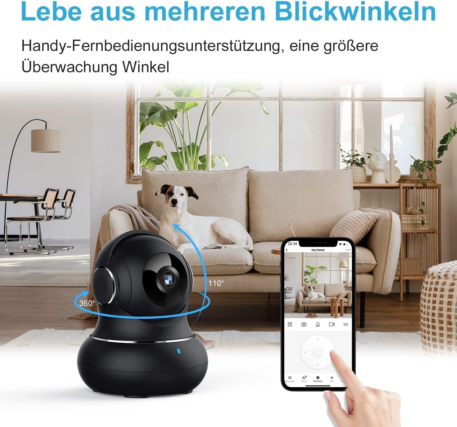 Thumbnail 6 de Litokam Little elf Überwachungskamera 2 Stück: 2K Babyphone mit Bewegungsalarm und 360°-Pan/ Tilt