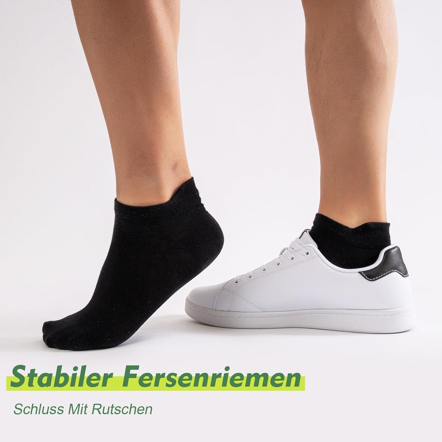 Detalle de SockWaddles 10 Paar Sneaker Socken für Herren & Damen – atmungsaktive Baumwoll-Kurzsocken (schwarz/weiß/grau)