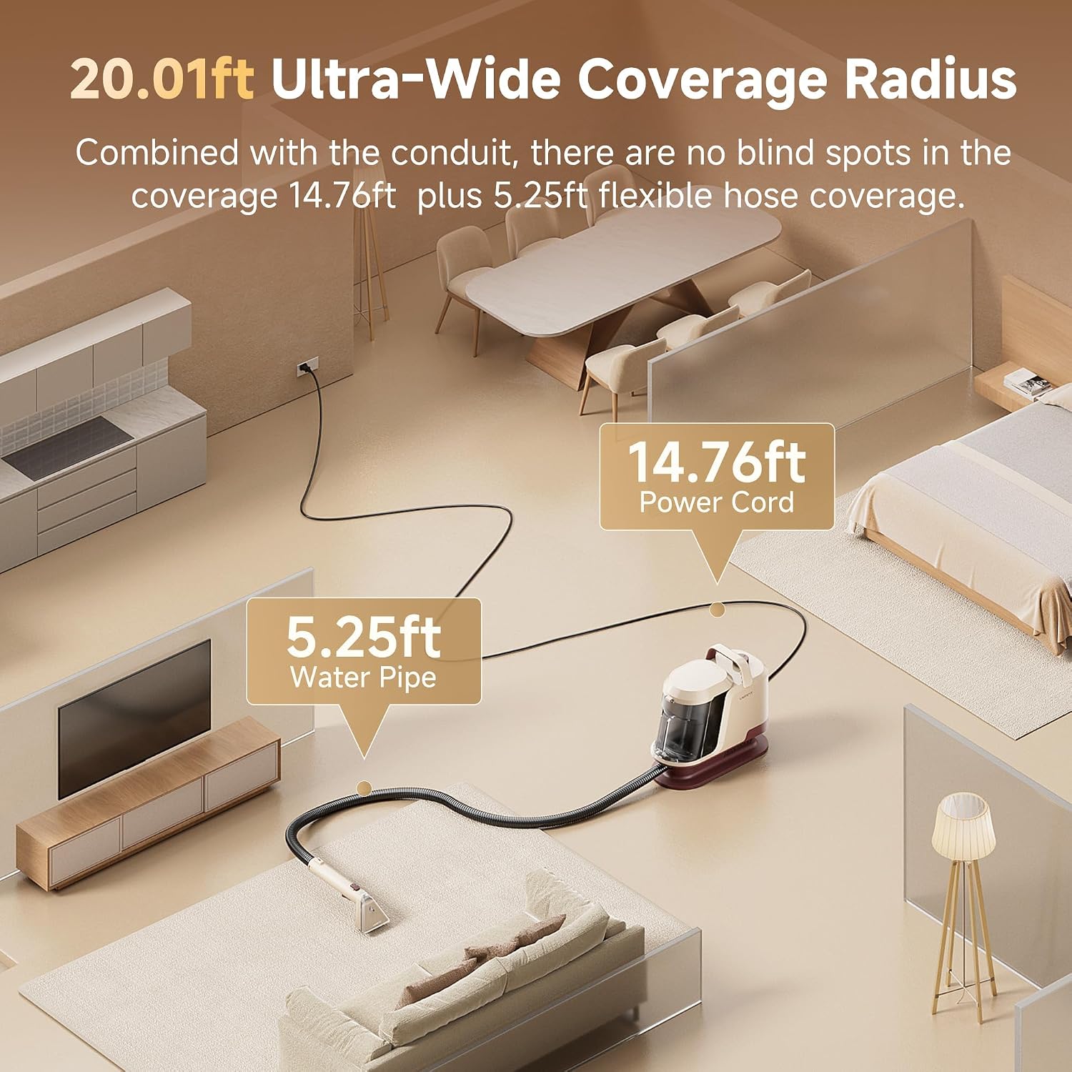 Detalle 2 de Uwant Portable Carpet Cleaner 22 kPa