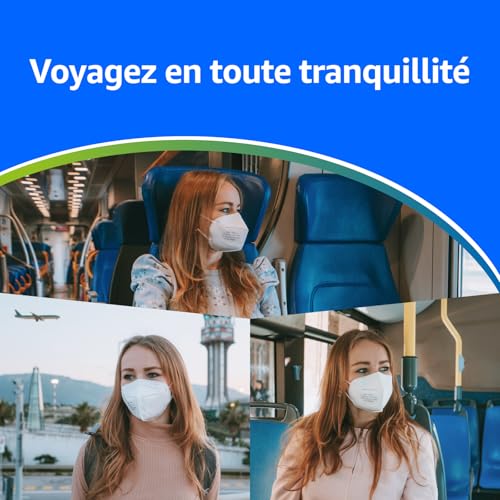 Detalle de Polonord Adeste 50 Masques FFP2 Blancs Cert. CE | Emballage Individuel Scellé