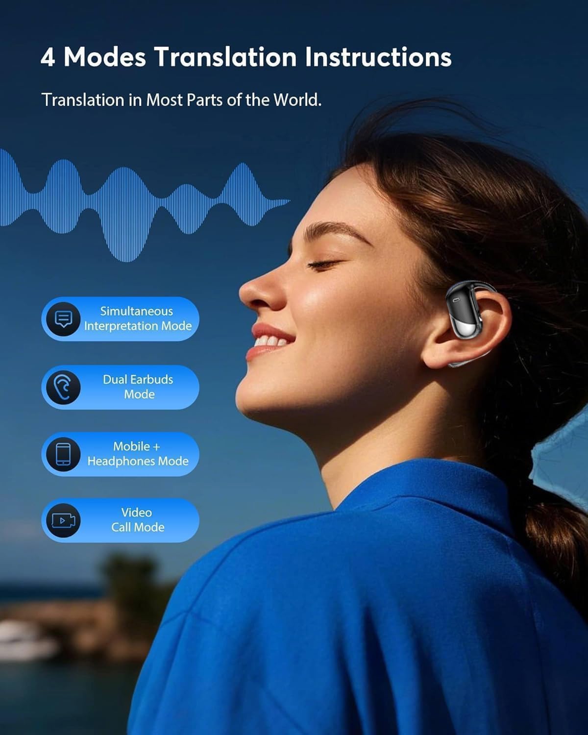 Detalle de AI Translation Earbuds with 198 Languages