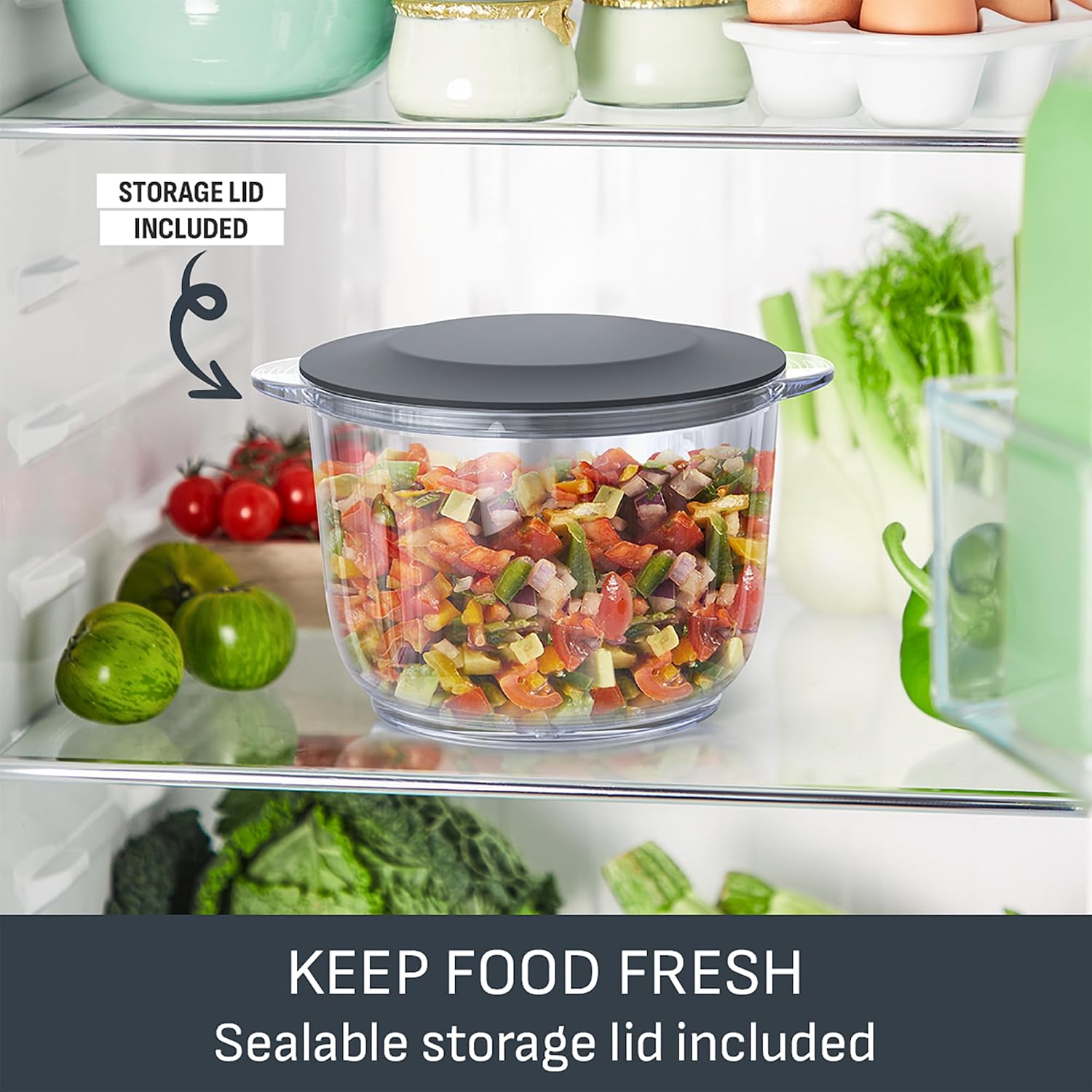Thumbnail 3 de Tefal Choppeo Mini Food Processor/Chopper MB603BG1: 2L Glass Bowl, 500W