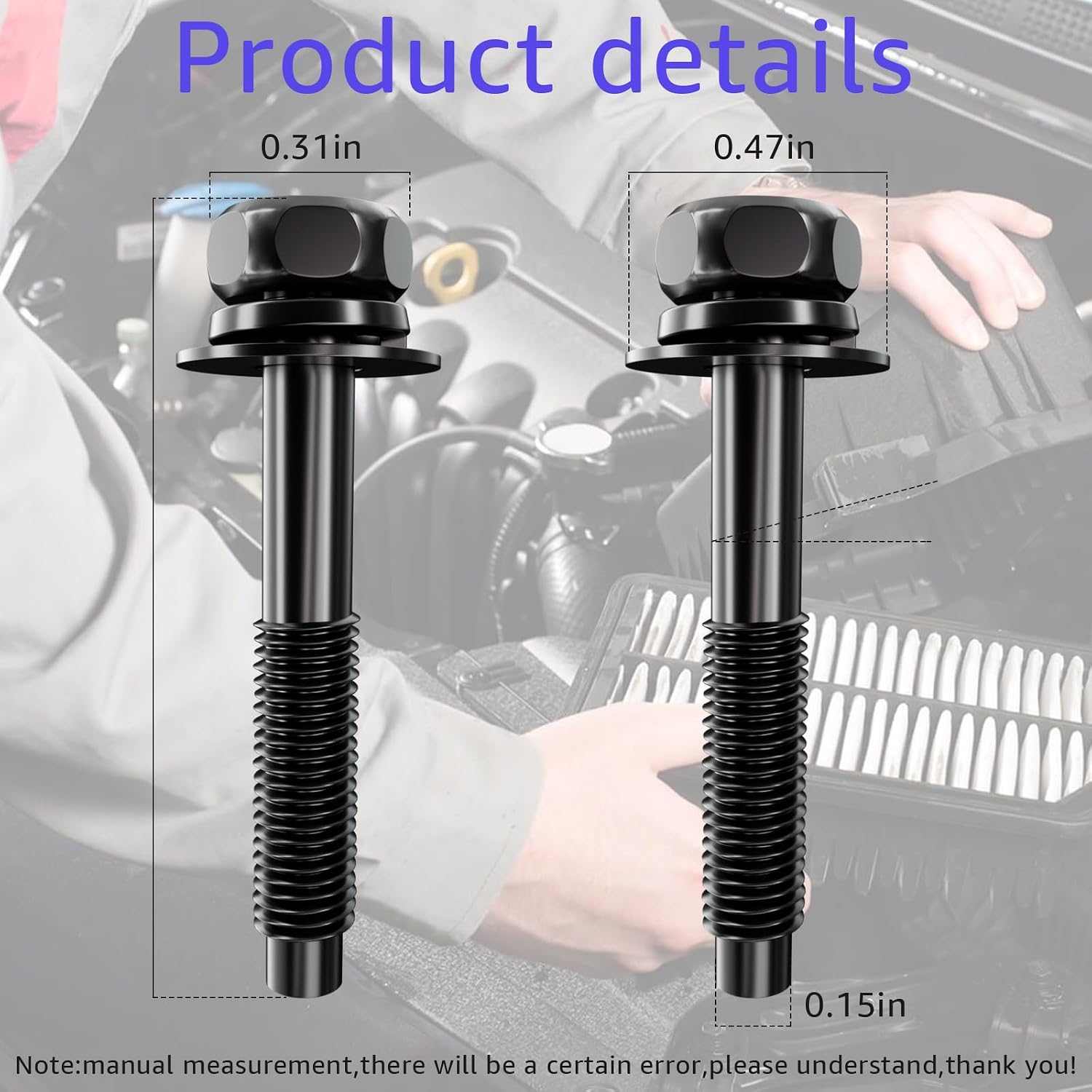 Detalle de Engine air filter box cover screws 41085