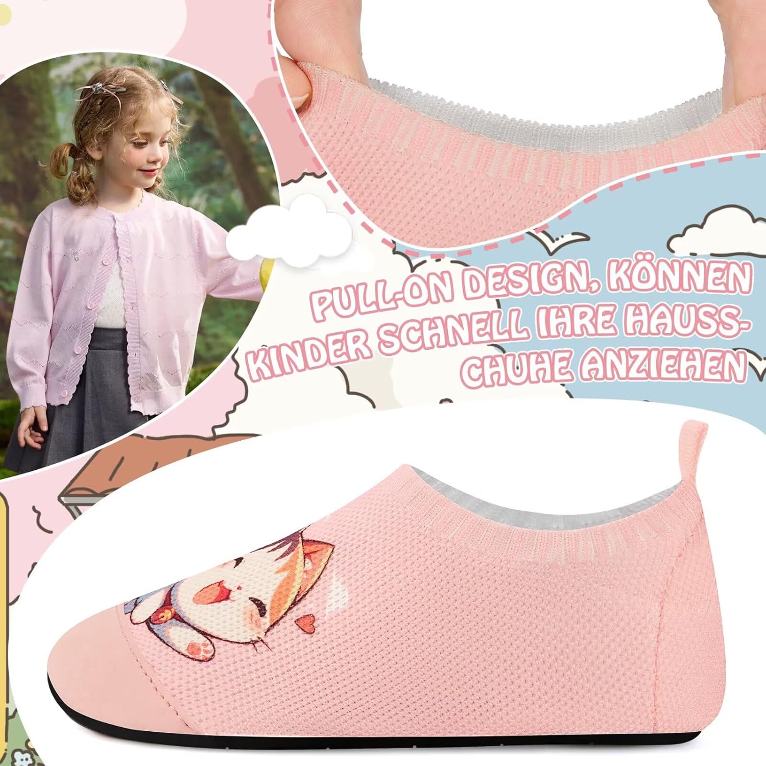 Thumbnail 4 de Kyopp Hausschuhe für Kinder (Junge & Mädchen) – atmungsaktive rutschfeste Barfußschuhe fürs Lauflernen