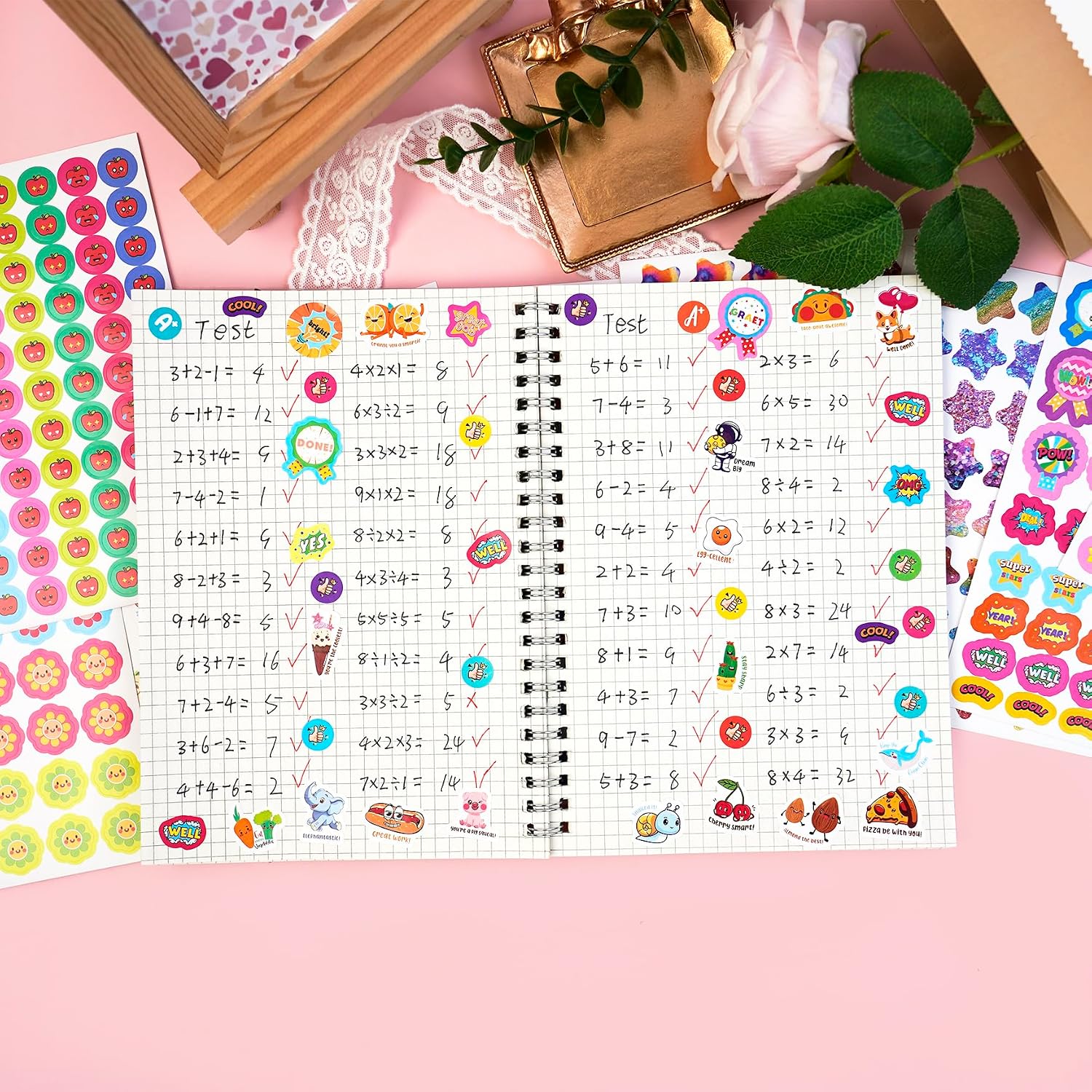 Detalle 1 de Kaderas Reward Stickers beloningsstickers, 844 mini stickers op 16 vellen