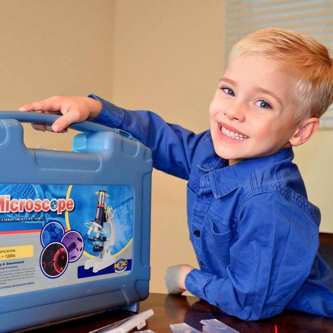 Thumbnail 6 de 58-Piece Kids Microscope Kit 100X–1200X 🔬