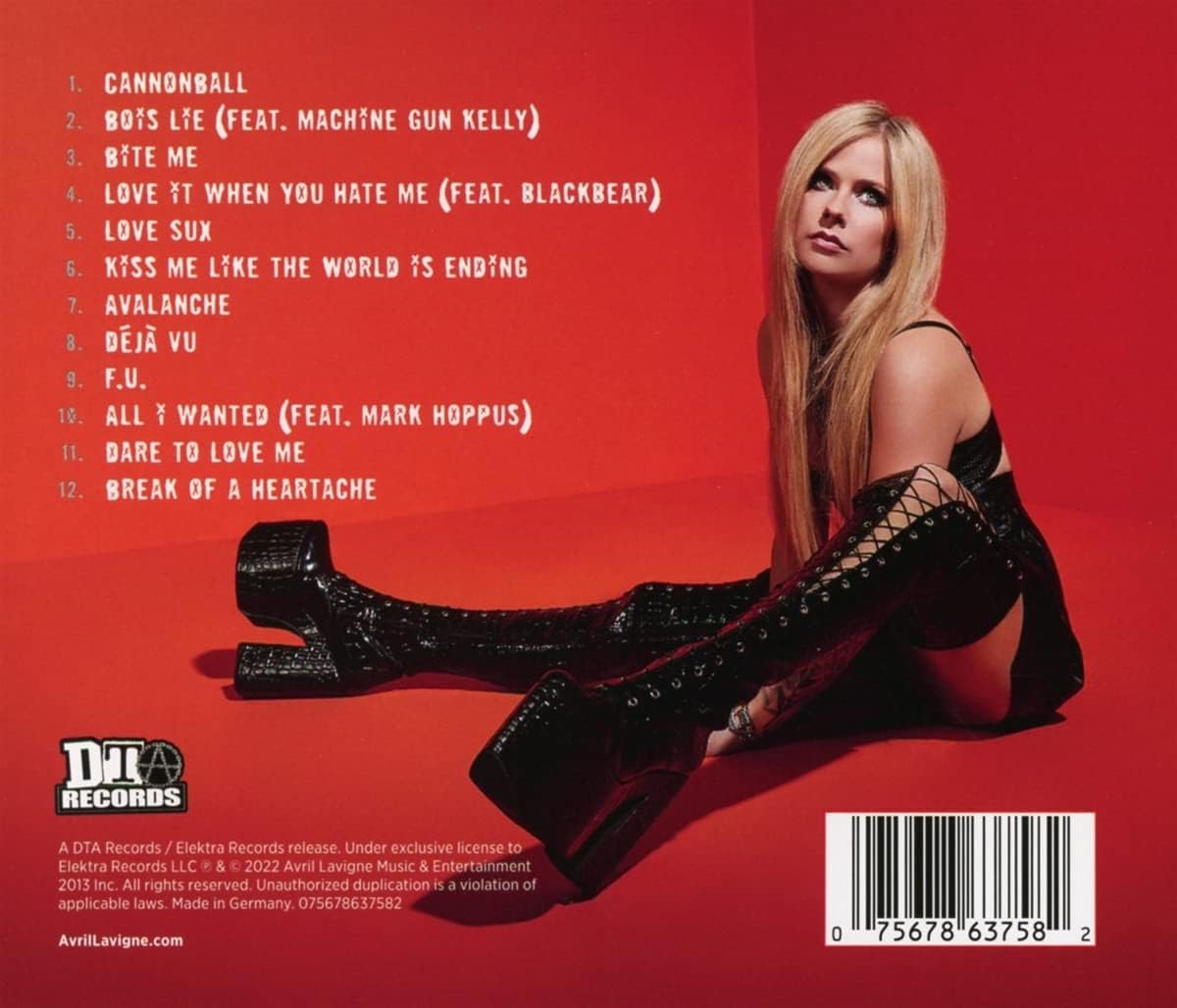 Detalle 2 de アヴリル・ラヴィーン Love Sux CDアルバム、DTA Records、14.33 x 13 x 0.99 cm