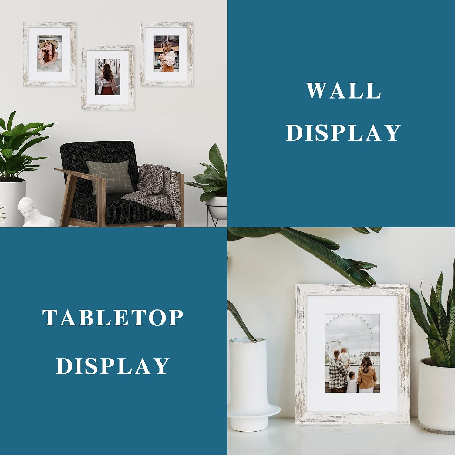 Thumbnail 3 de Hongkee 8x10 Picture Frame Set of 4 🖼