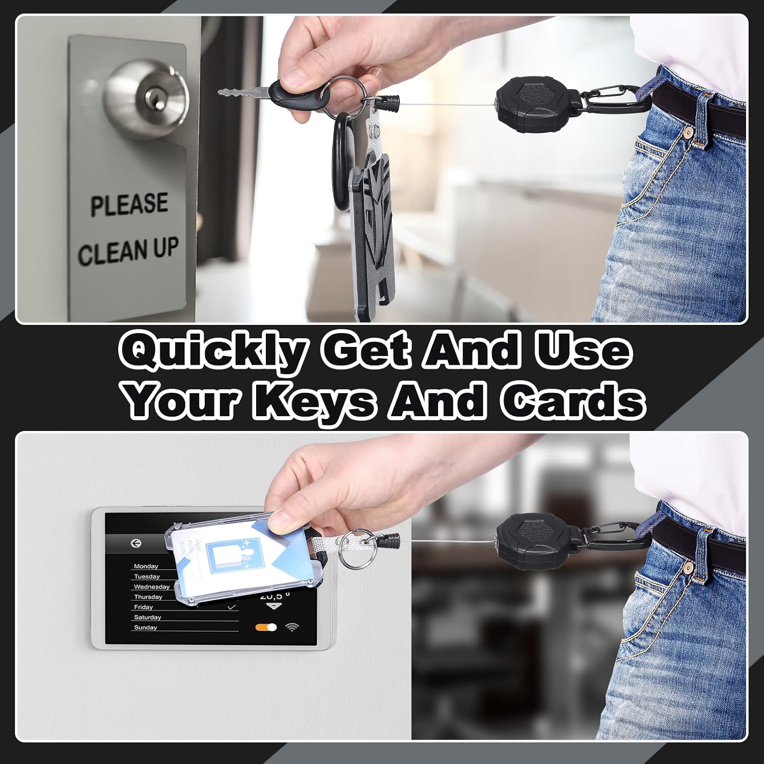 Thumbnail 4 de 2 Pack Heavy Duty Retractable Keychain 31.5