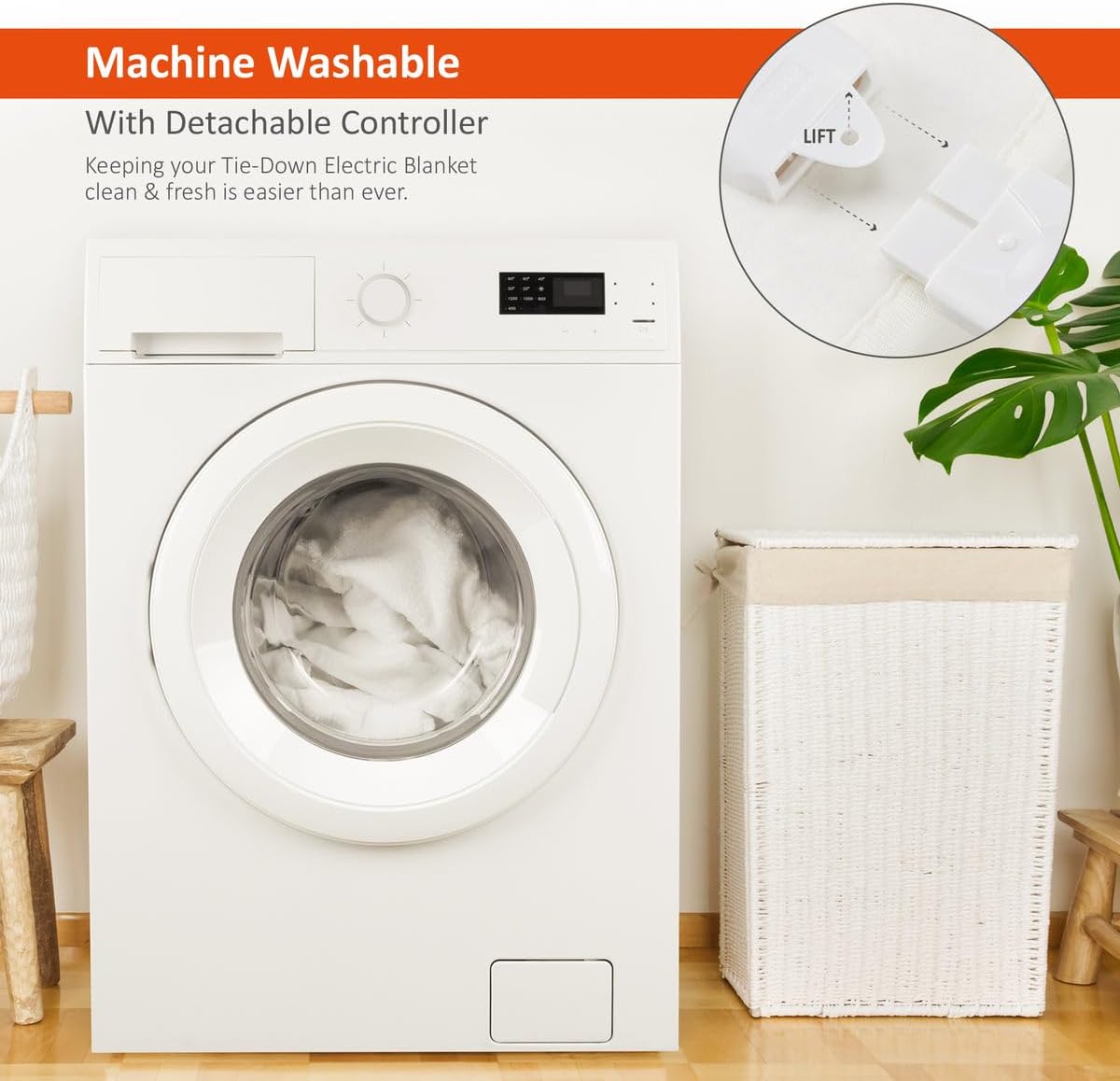 Thumbnail 6 de Warmer Wärmer Electric Blanket Double Size Underblanket with 3 Heat Settings (Tie-Down)