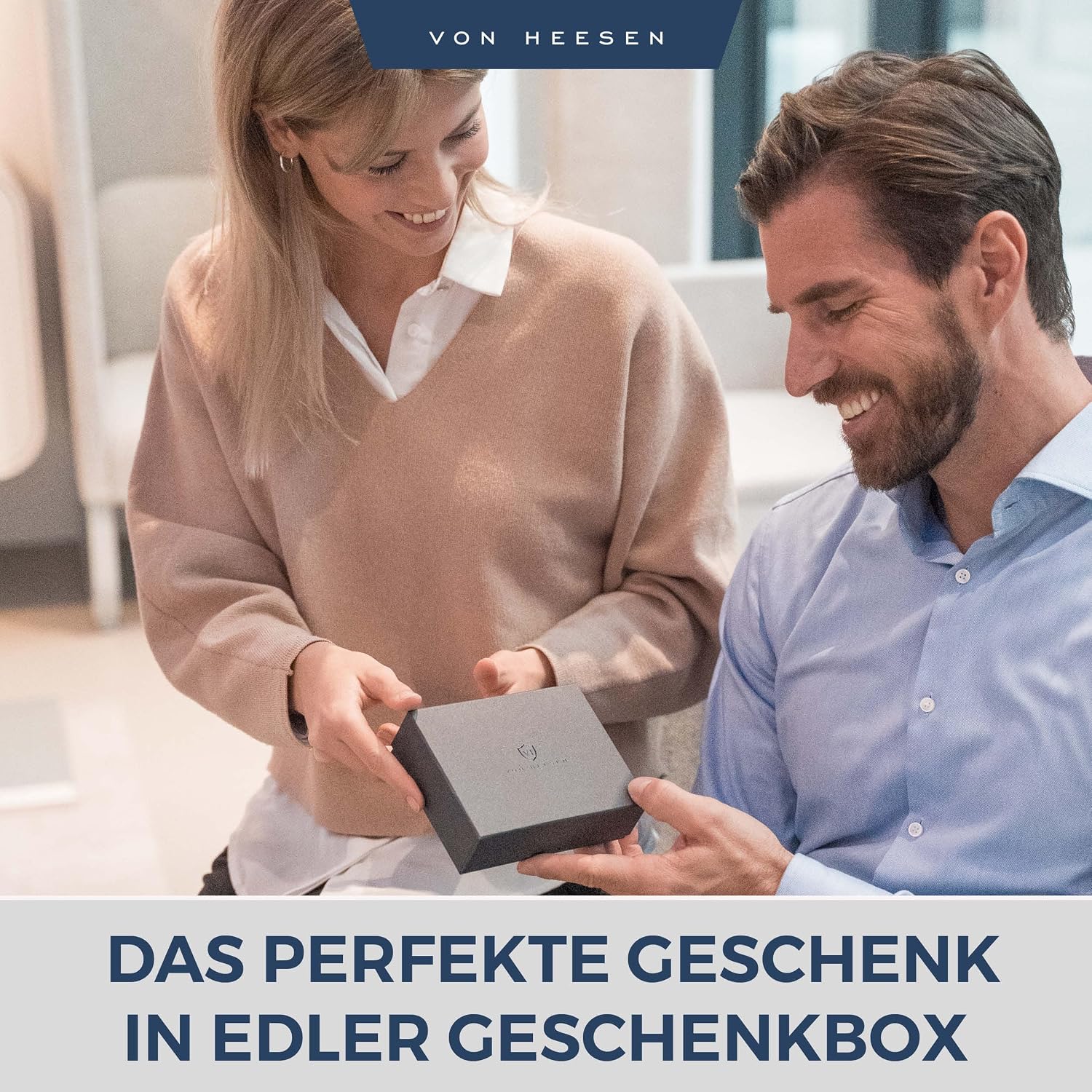 Thumbnail 6 de VON HEESEN Leder-Geldbörse mit RFID-Schutz (Schwarz) – Portemonnaie für Damen & Herren