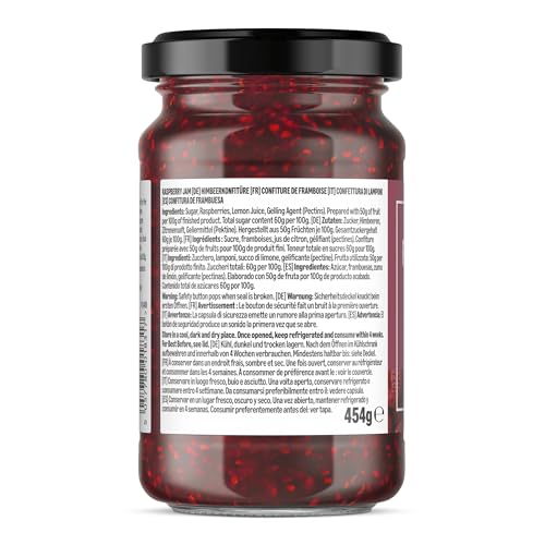 Detalle de Confiture de framboises by Amazon, 454 g 🍓