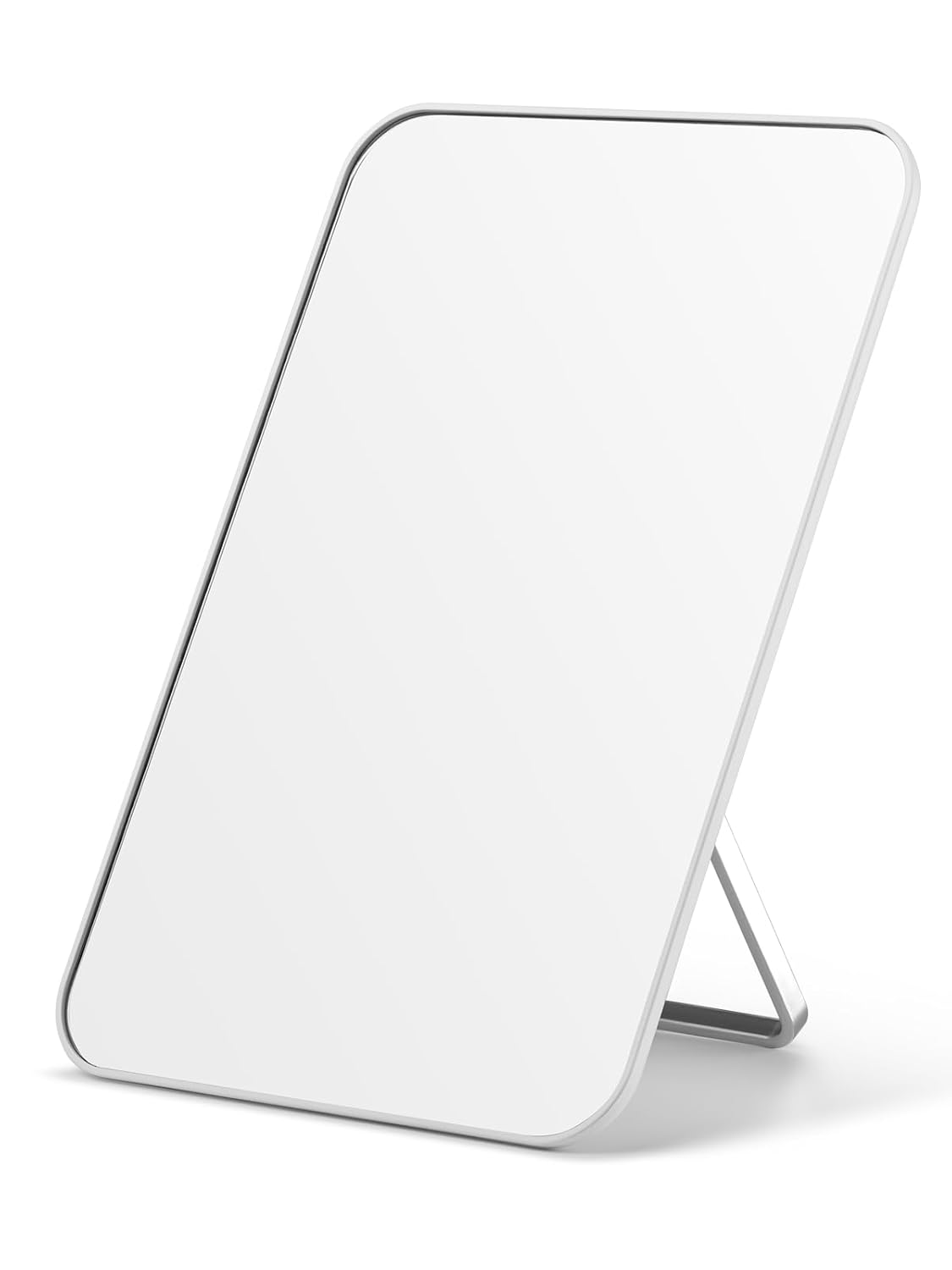 Detalle de OMIRO Desk Makeup Mirror (8 x 5 inches) with Foldable Stand, Hanging Hole, Portable Table Mirror in White