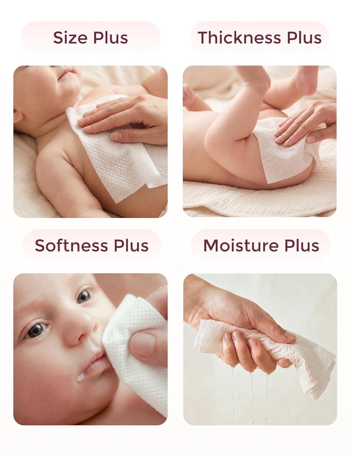 Thumbnail 2 de Momcozy Baby Wipes Extra Large 99% Water, Unscented & Hypoallergenic