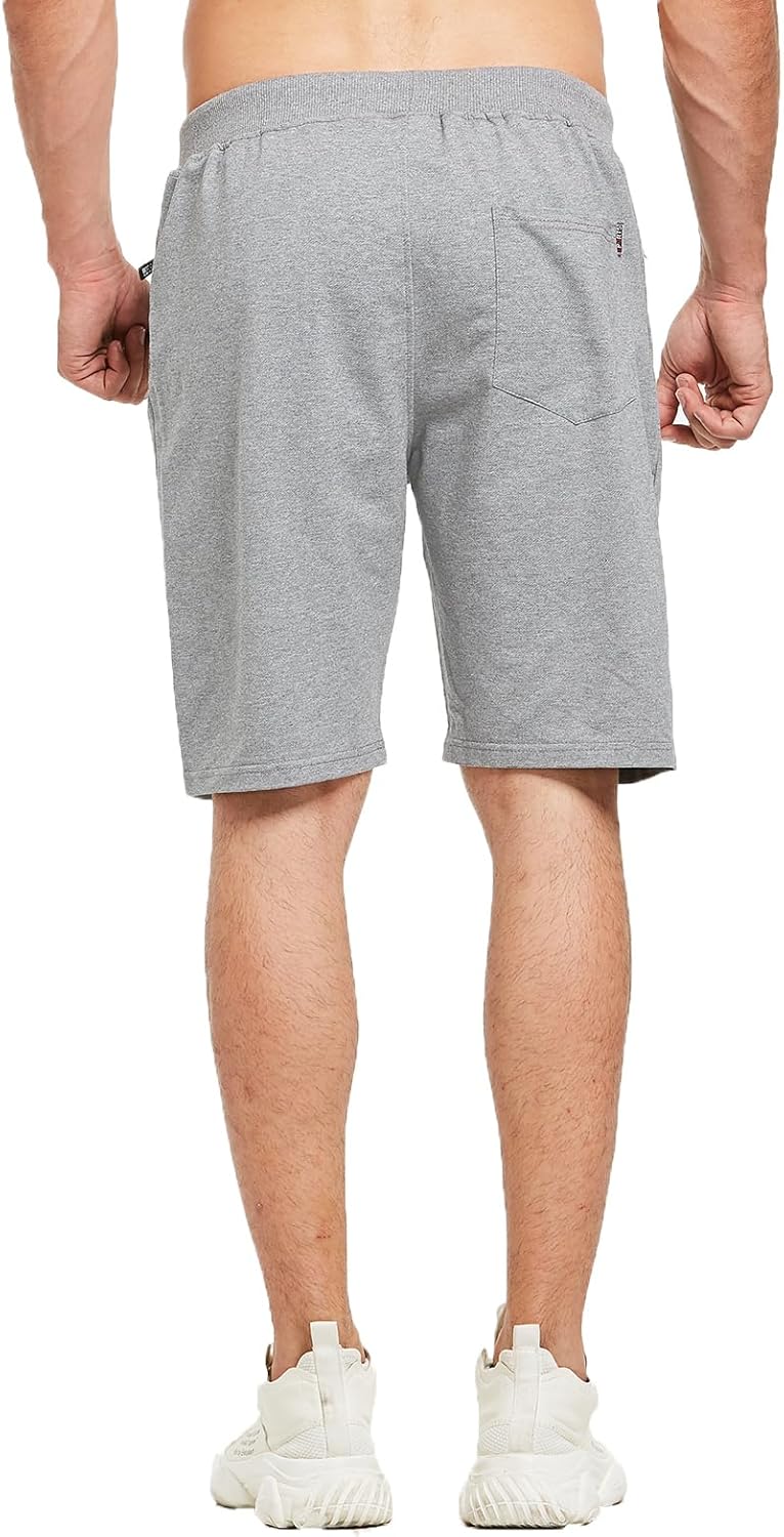 Thumbnail 3 de JustSun Mens Shorts Casual Sports Joggers Shorts with Elastic Waist Zipper Pockets