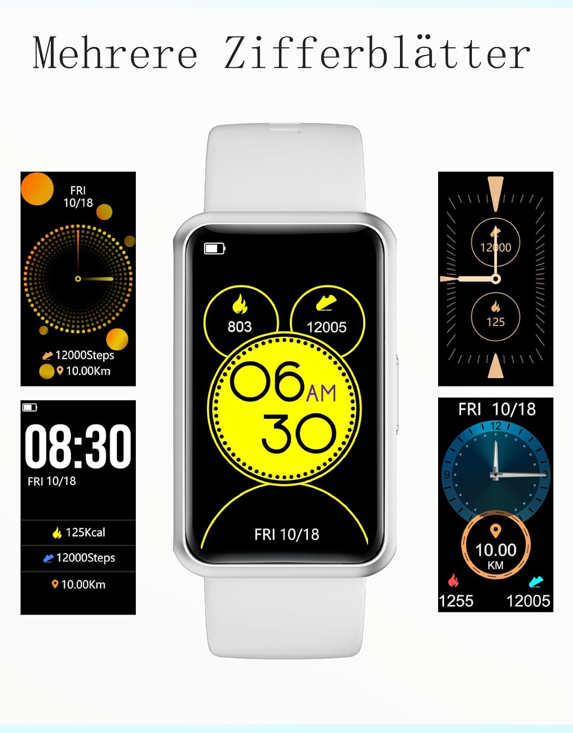 Thumbnail 5 de HUAKUA Schrittzähler Uhr – autonome Fitnessuhr mit 1,47 Zoll Touchscreen, IP68, Schlafmonitor und Kalorienzähler