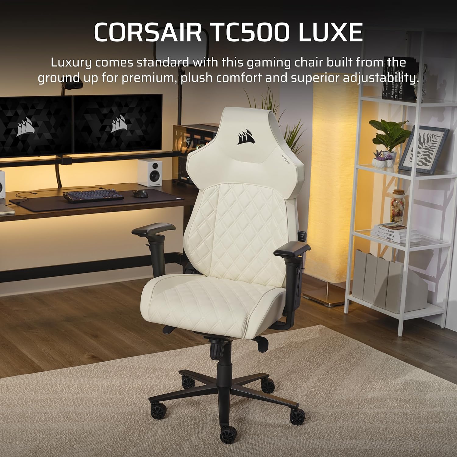 Detalle de CORSAIR TC500 LUXE CF-9010067-WW Gaming Chair, Breathable Fabric, Wide Seat