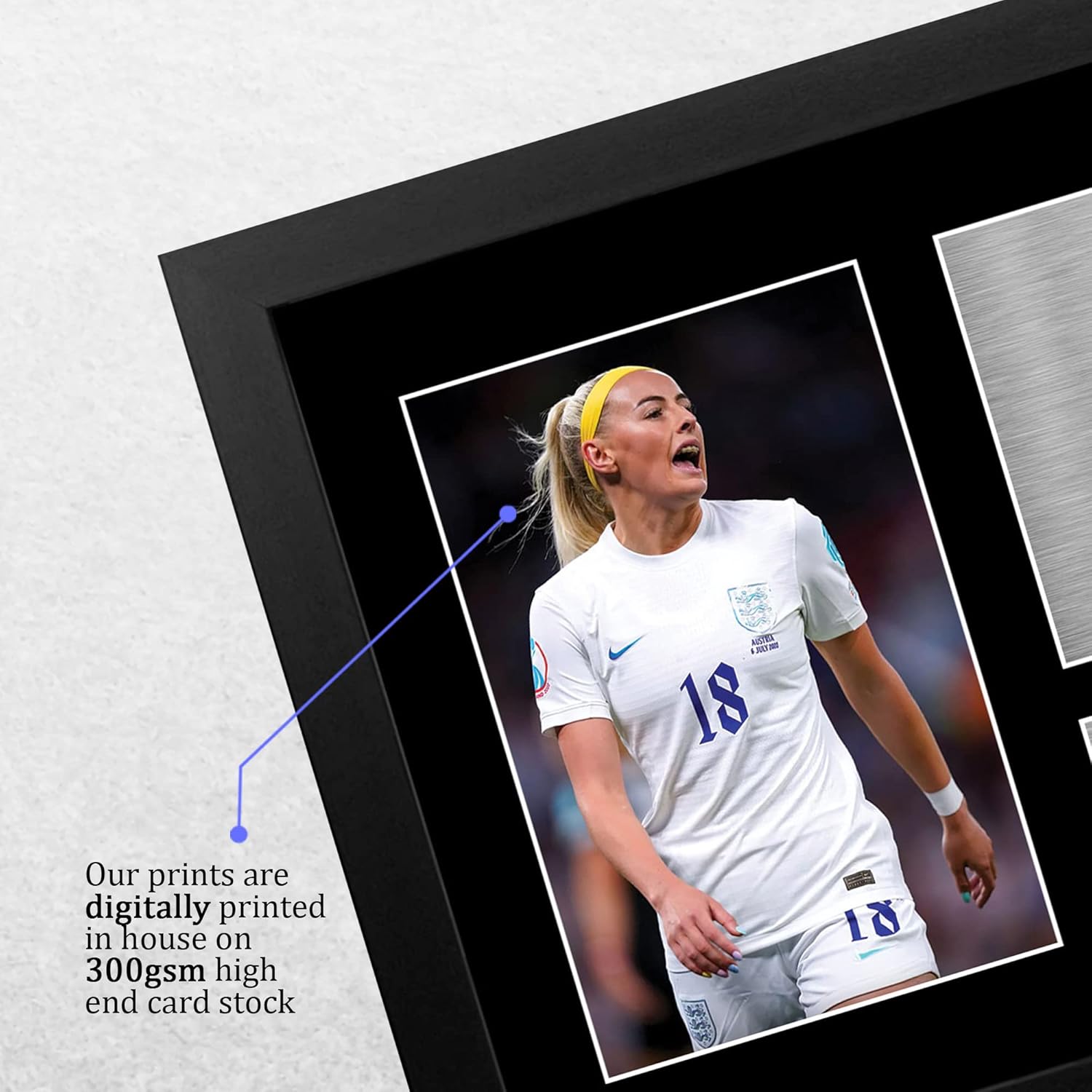 Thumbnail 3 de HWC Trading A4 Framed Chloe Kelly Women’s England Signed Autograph Picture (330x245mm)