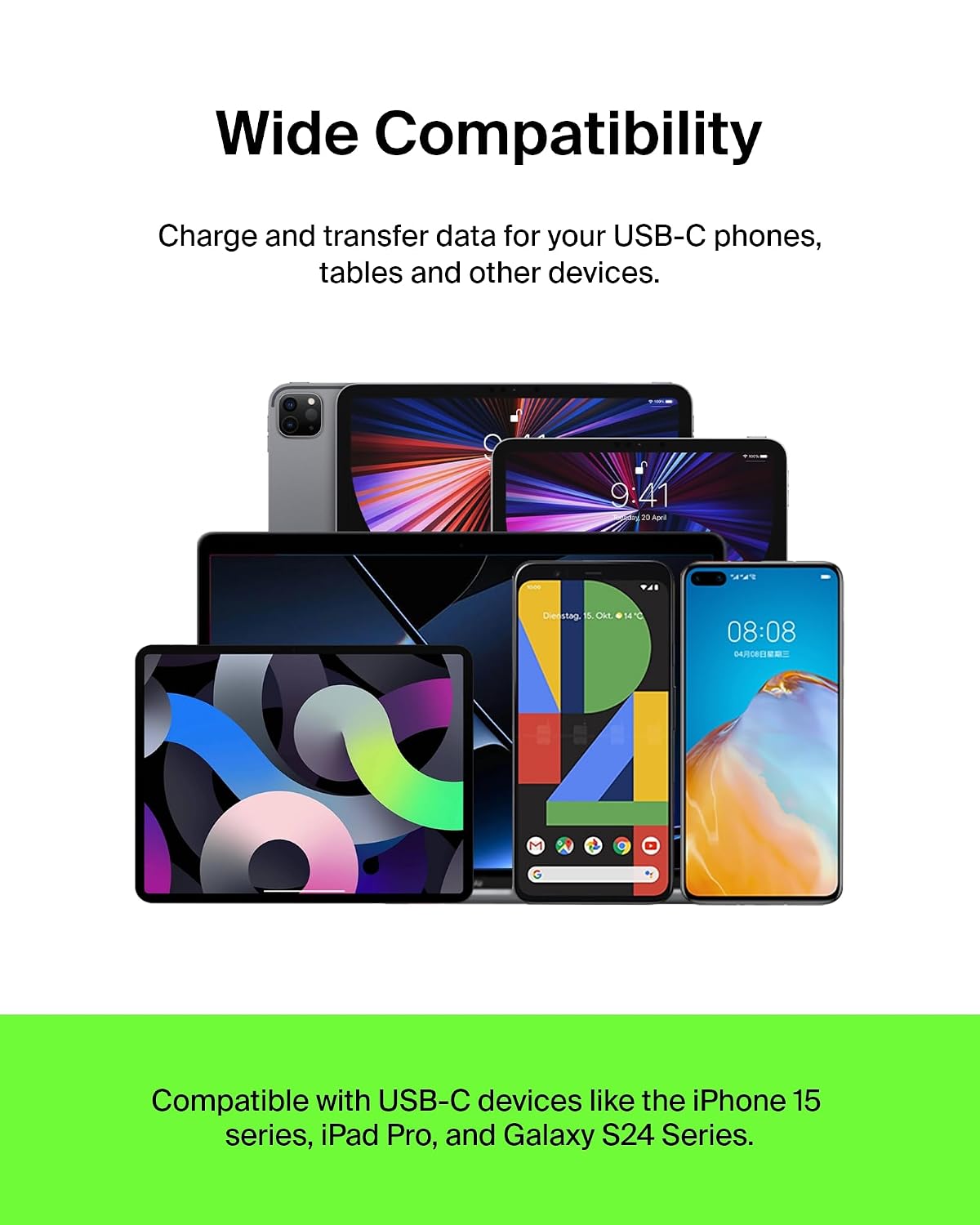 Thumbnail 4 de Belkin BoostCharge USB-A to USB-C Cable (6.6ft, 15W) – Durable, Broad Compatibility