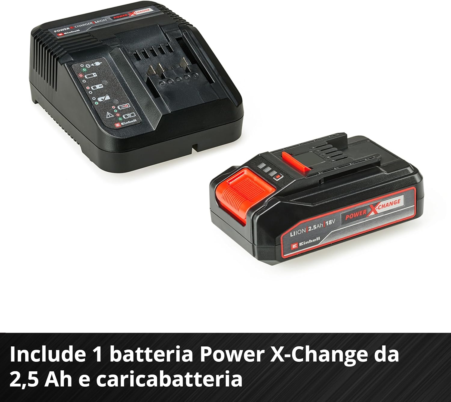 Detalle de Einhell TC-JS 18/70 Li Power X-Change: seghetto alternativo a batteria 18 V, 70 mm (1 pz 2,5 Ah + caricabatterie)