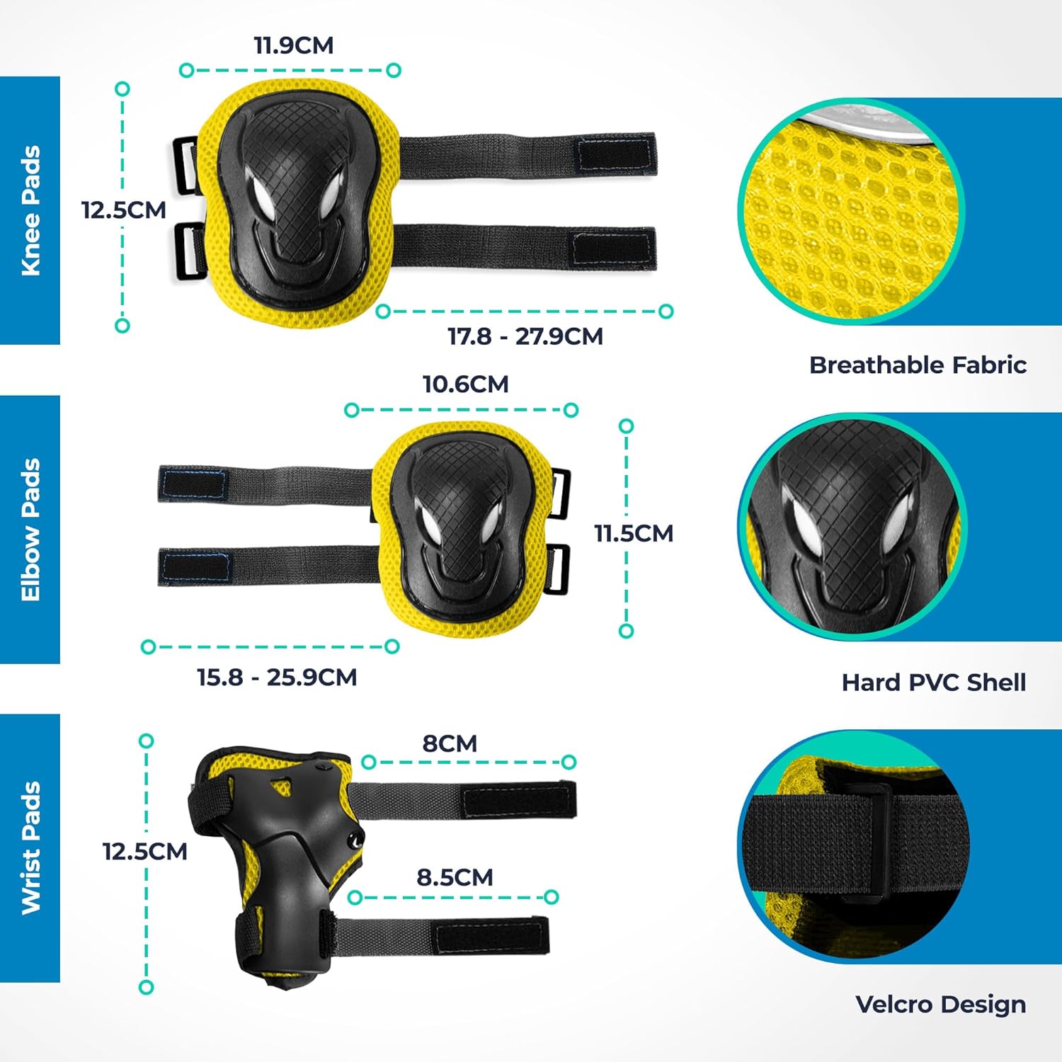 Thumbnail 5 de COOZi Glossy Kids Helmet and Pad Set – 7‑in‑1 Protective Gear for Ages 3–12