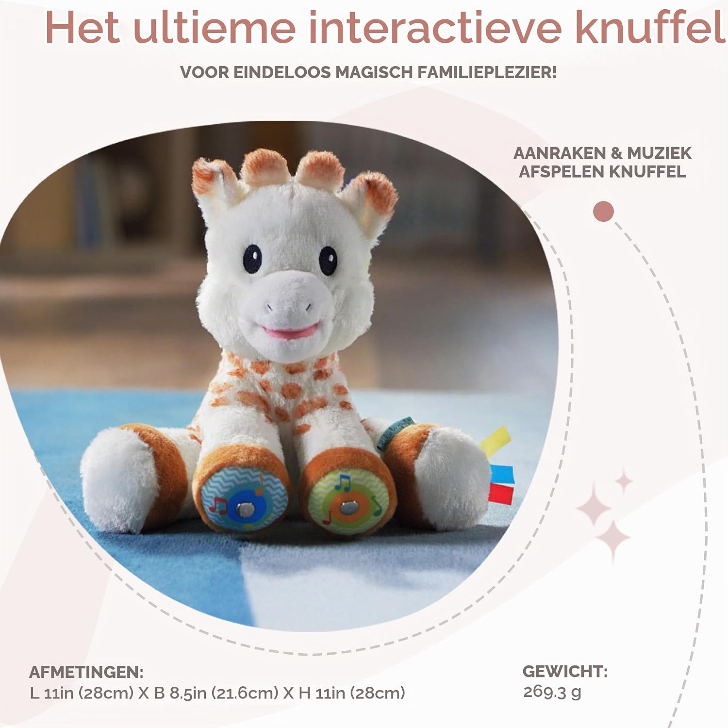 Detalle de Sophie la Girafe Touch and Music Magic 230806 interactief knuffeldier