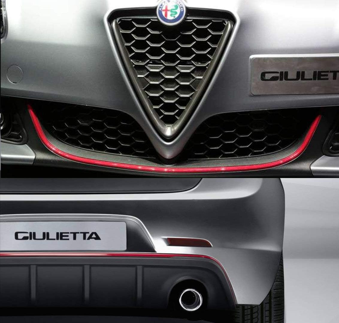 Profilo Rosso Adesivo per DAM Paraurti Full Anteriore + Posteriore per Alfa Giulietta