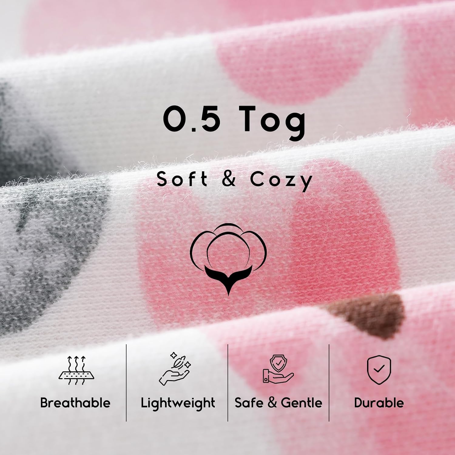 Thumbnail 6 de Yoofoss Baby Sleeping Bag 0.5 Tog – 18-24 Months (3 Pack) — 100% Organic Cotton