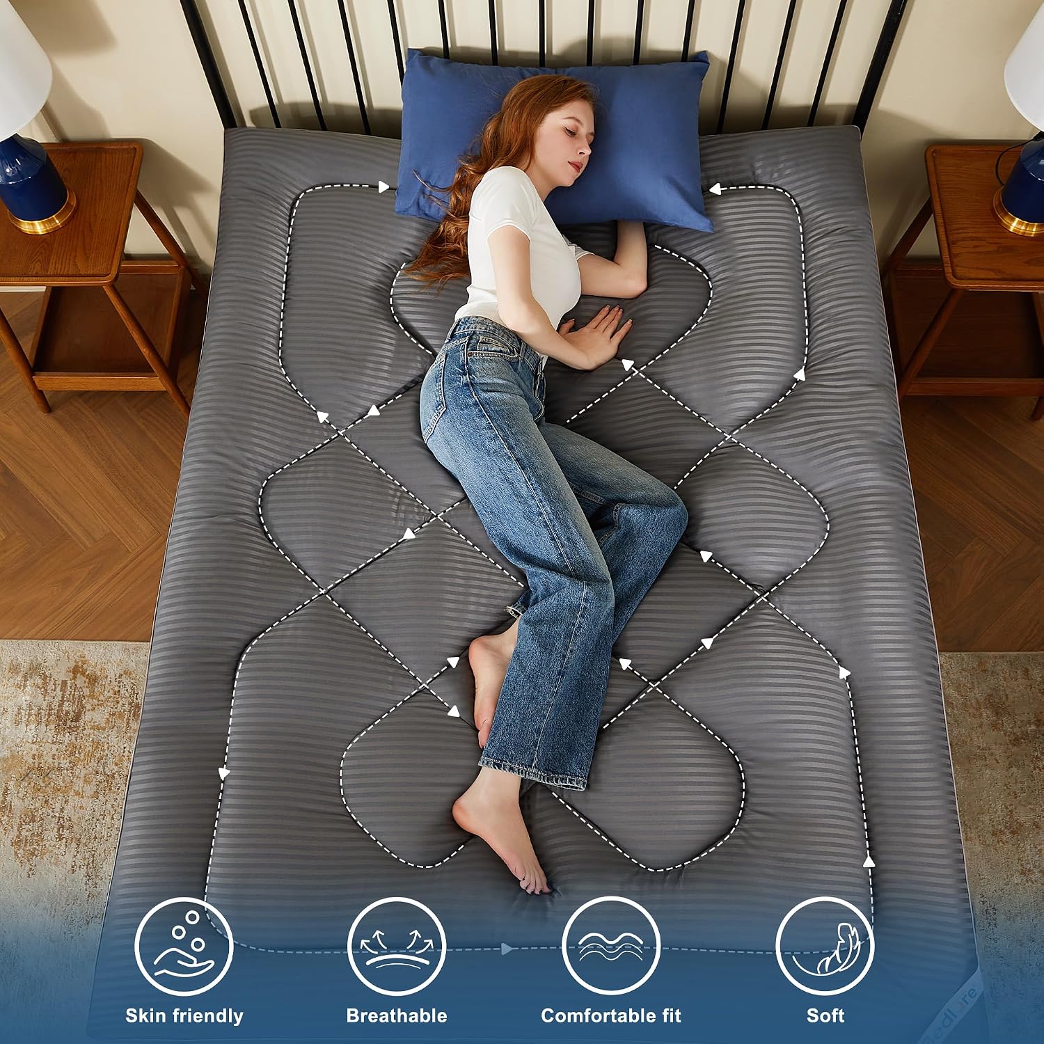 Detalle de BEDLORE Queen Mattress Topper