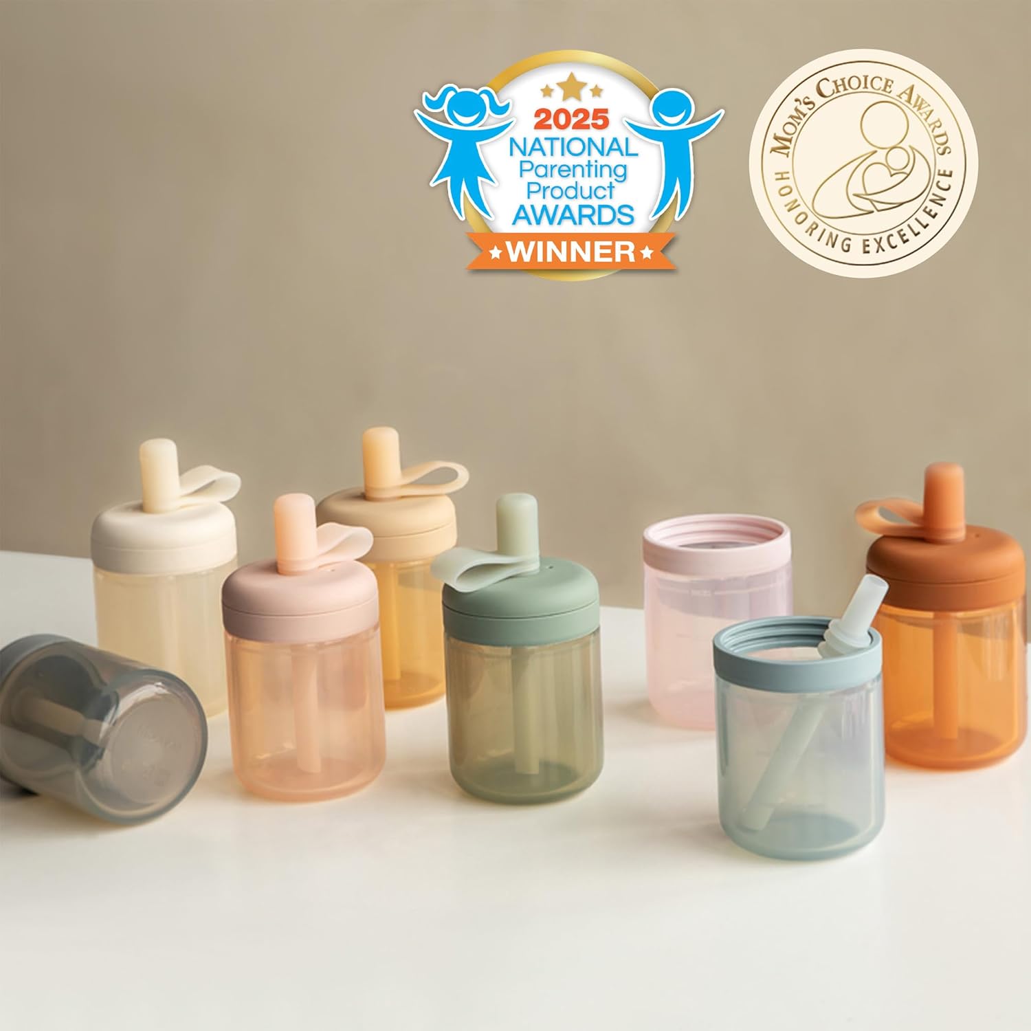 Thumbnail 6 de Moonkie Silicone Sippy & Straw Cup – BPA-Free, Non-Spill & Dishwasher Safe (5 oz, Sage) for Babies & Toddlers