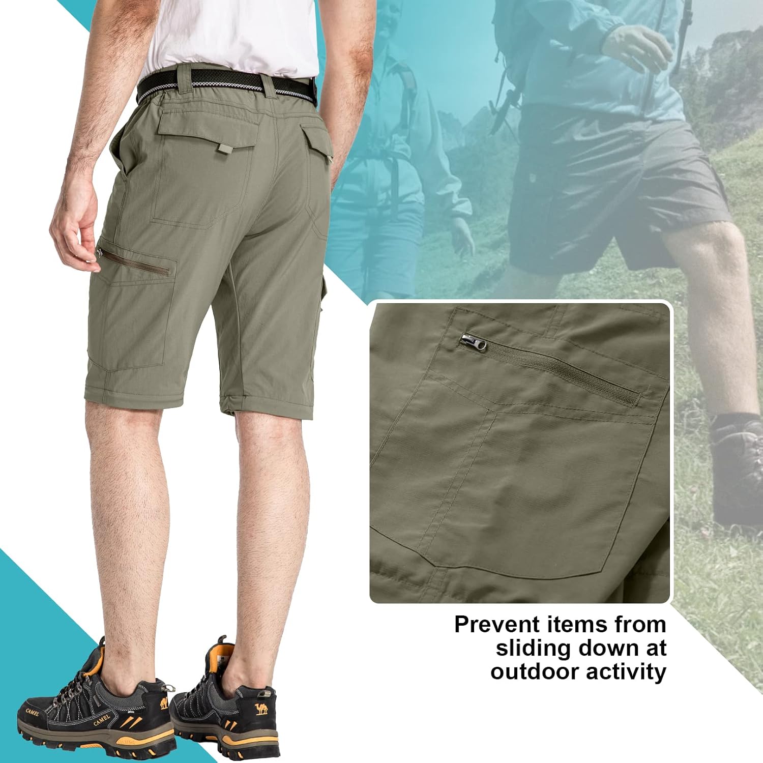 Thumbnail 4 de mosingle Walking Hiking Trousers Mens 2‑in‑1
