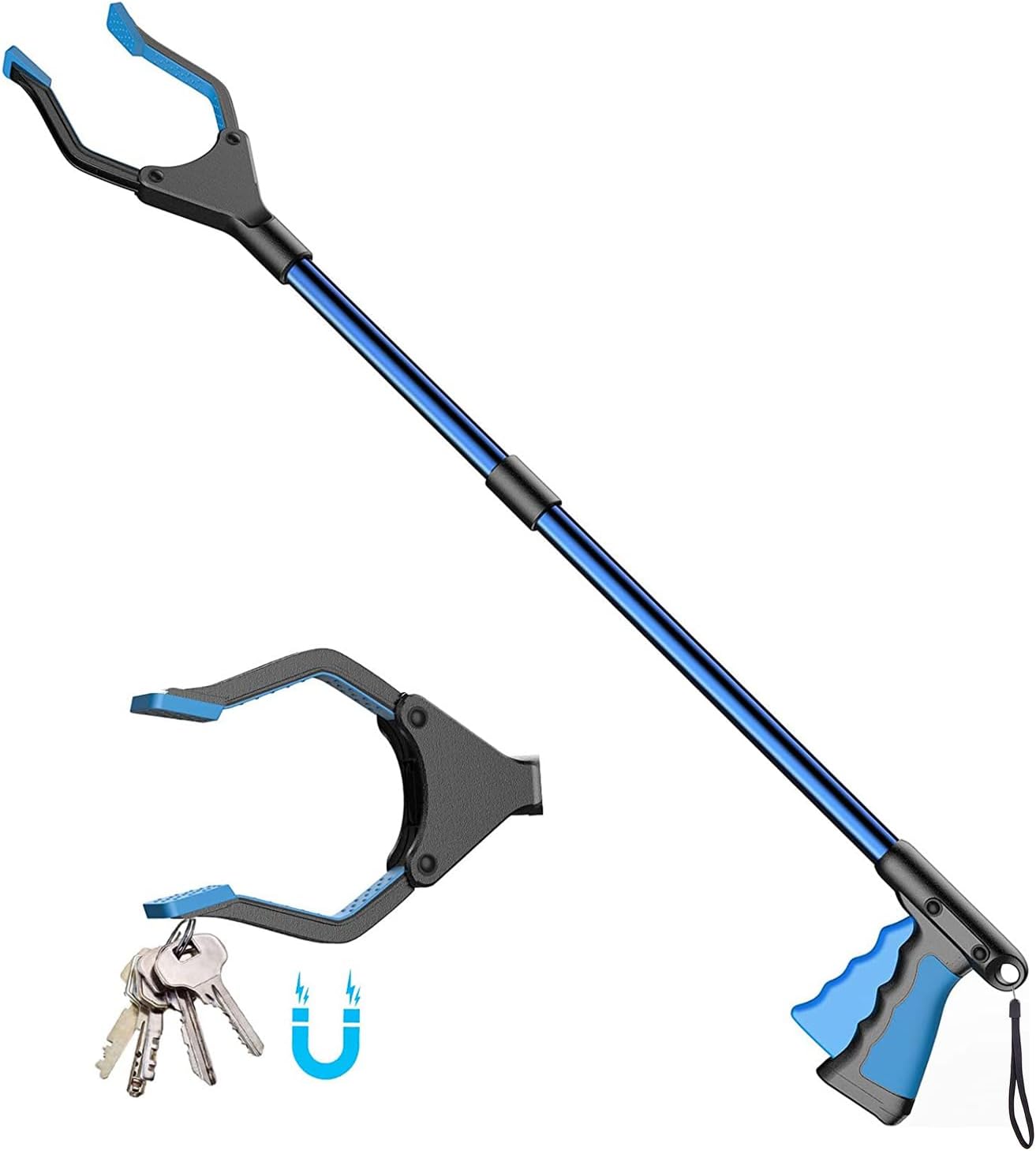 Detalle de YAUNGEL Pinza Raccogli Oggetti 81 cm: pinza telescopica pieghevole con punta magnetica