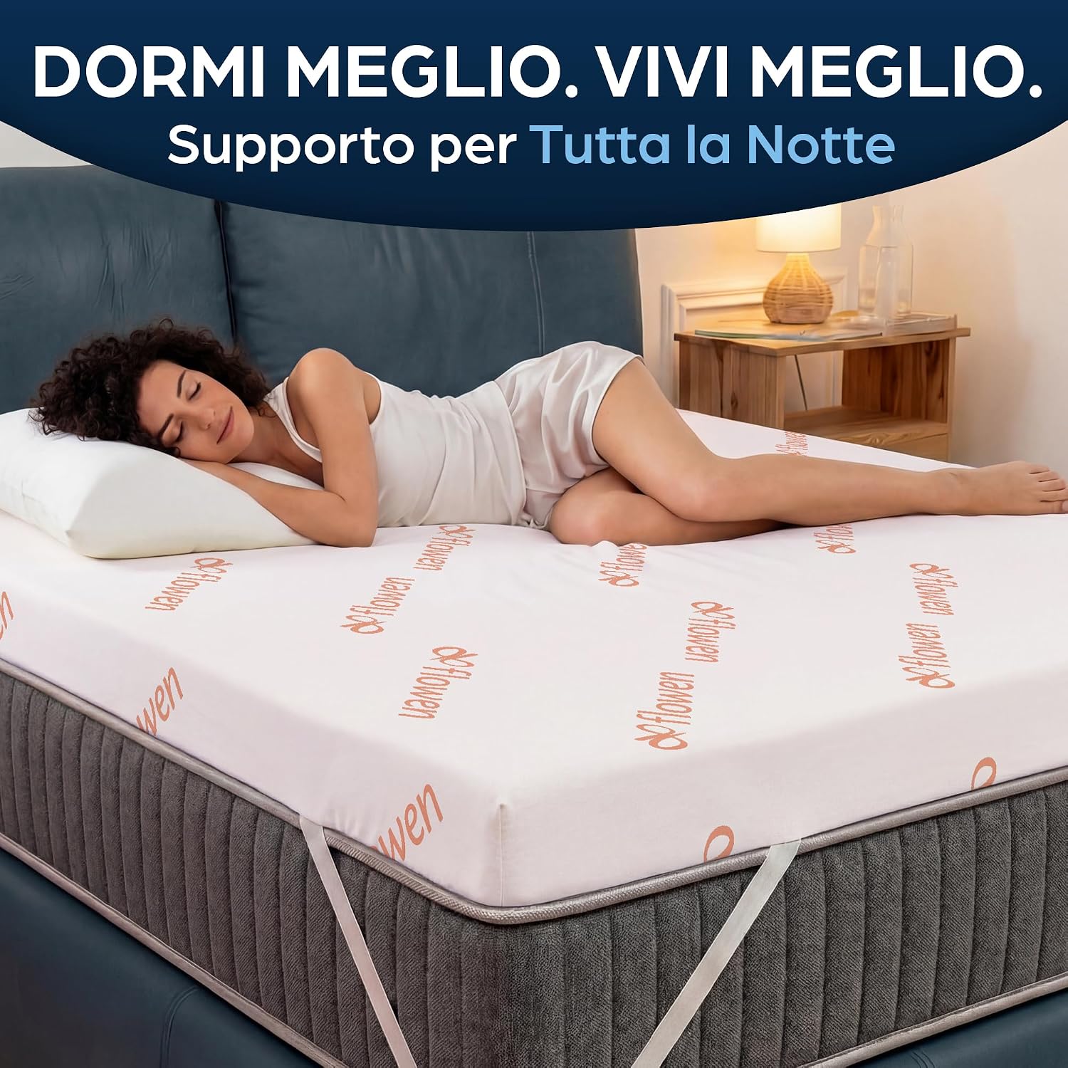 Thumbnail 6 de Flowen Topper Matrimoniale 160x190 6 cm
