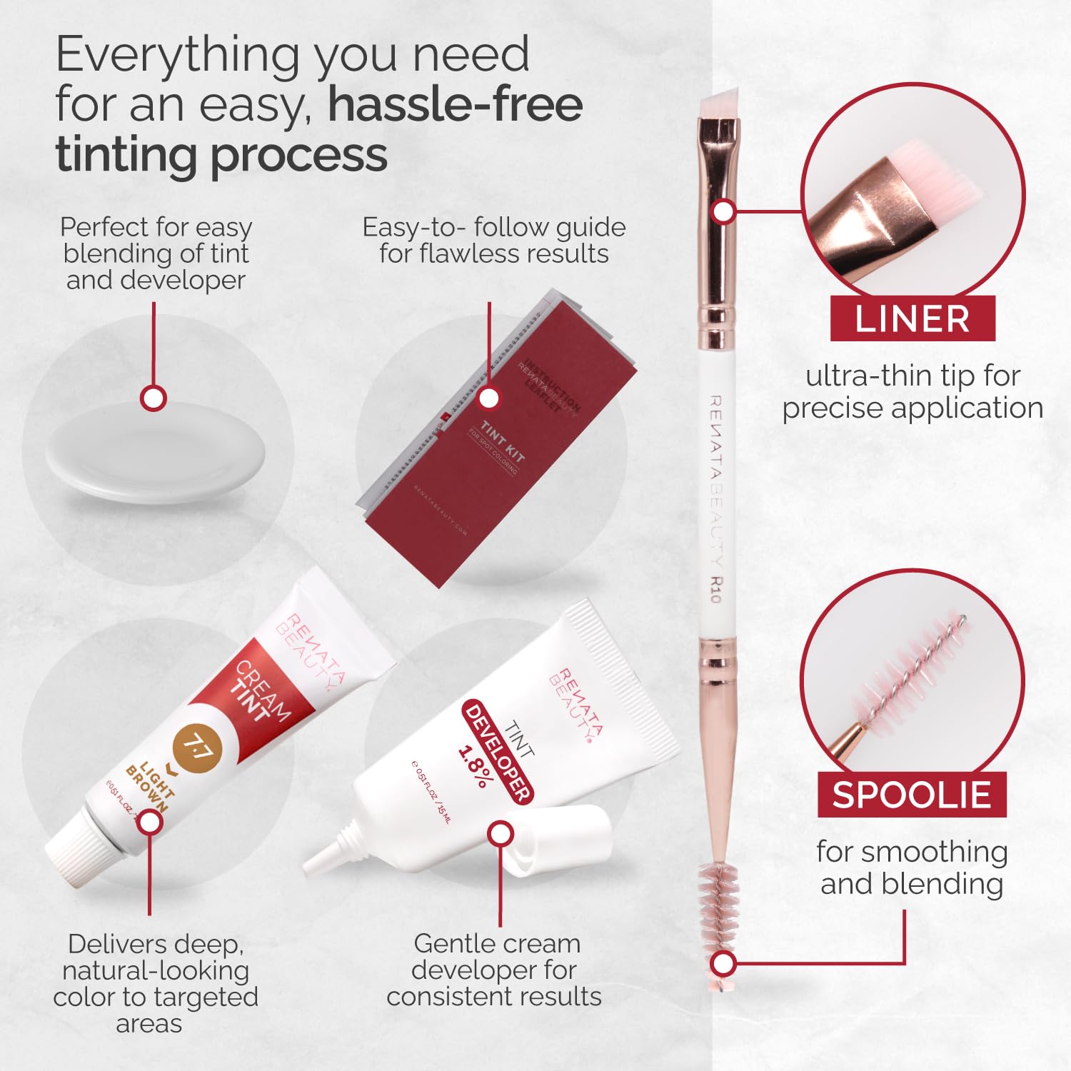 Thumbnail 6 de RB Renata Beauty Tint Kit (Light Brown) — Cream Hair Dye for Spot Coloring, Gray Coverage & Up to 4 Weeks