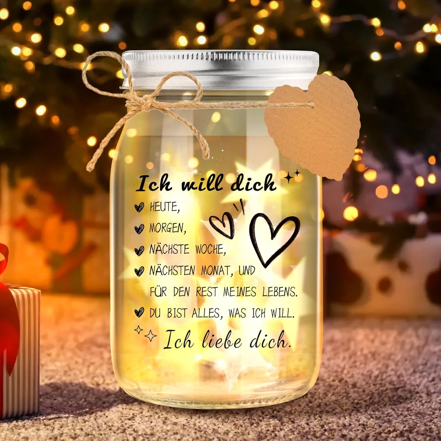 Thumbnail 4 de HSDSH Muttertagsgeschenk – LED-Flaschenlicht als Liebesgeschenk mit Flasche, Lichterkette und Wunschdeko