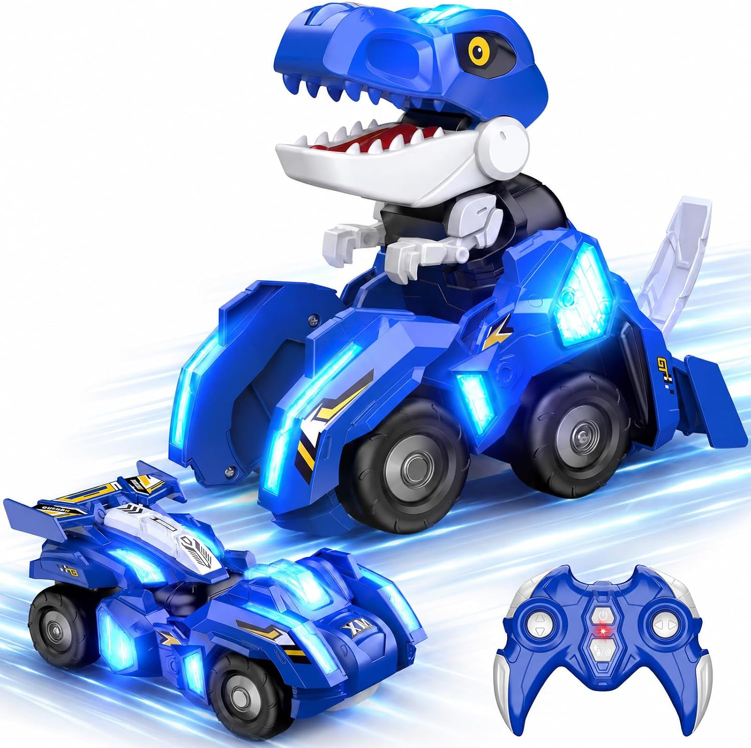 Detalle de WootoyCar CAR002 Dinosaur Transforming RC Car with LED Lights and Type-C Charging