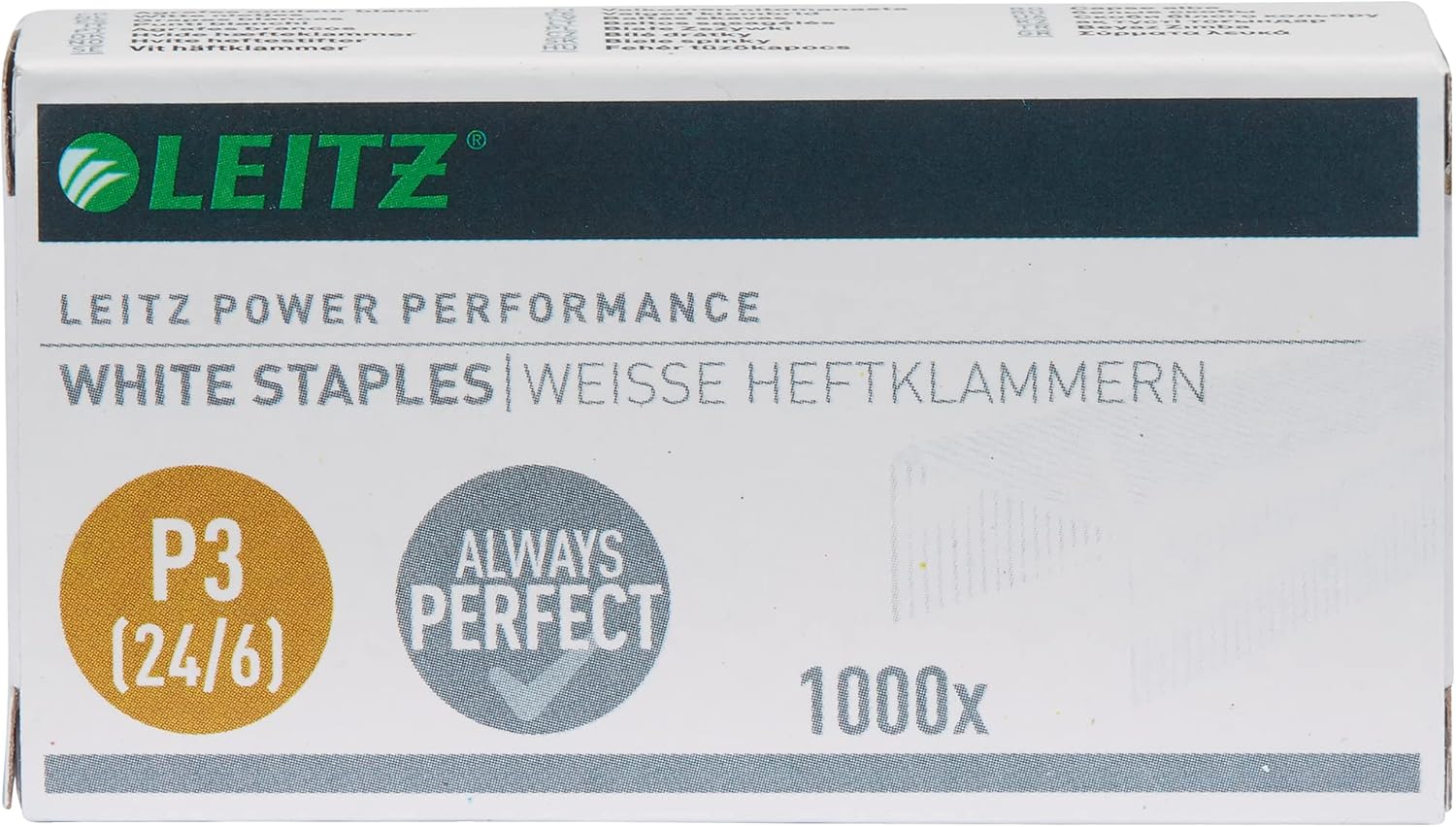 Thumbnail 3 de Leitz Power Performance Heftklammern P3 (24/6), 10x 1000 Stück, verzinkt, weiß – Modell 55540000