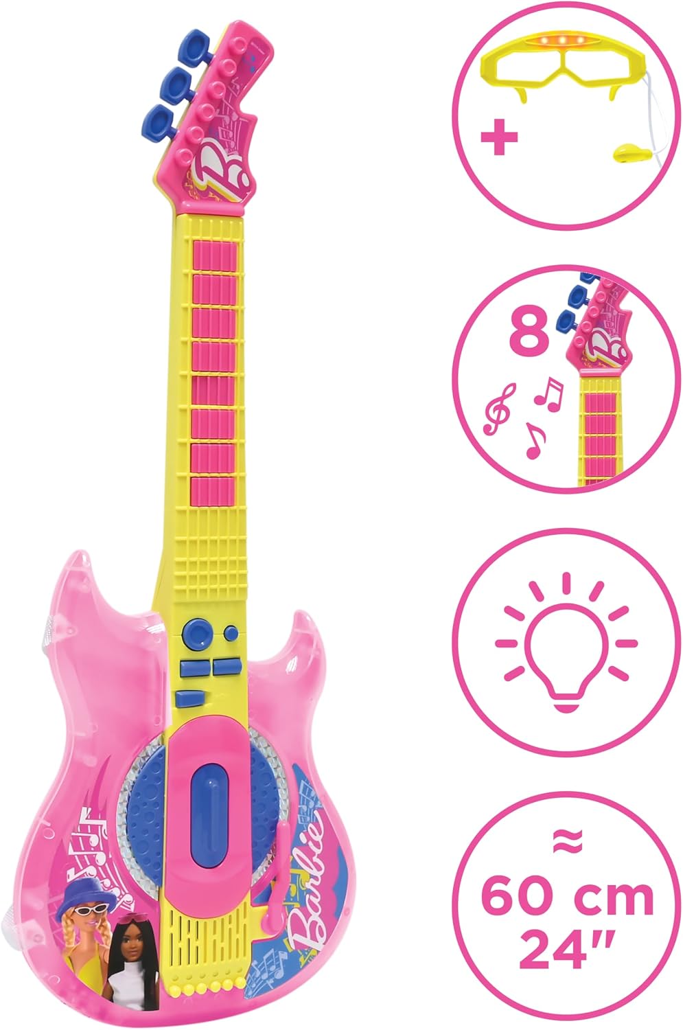 Detalle 2 de Lexibook Barbie Electronic Guitar K260BB